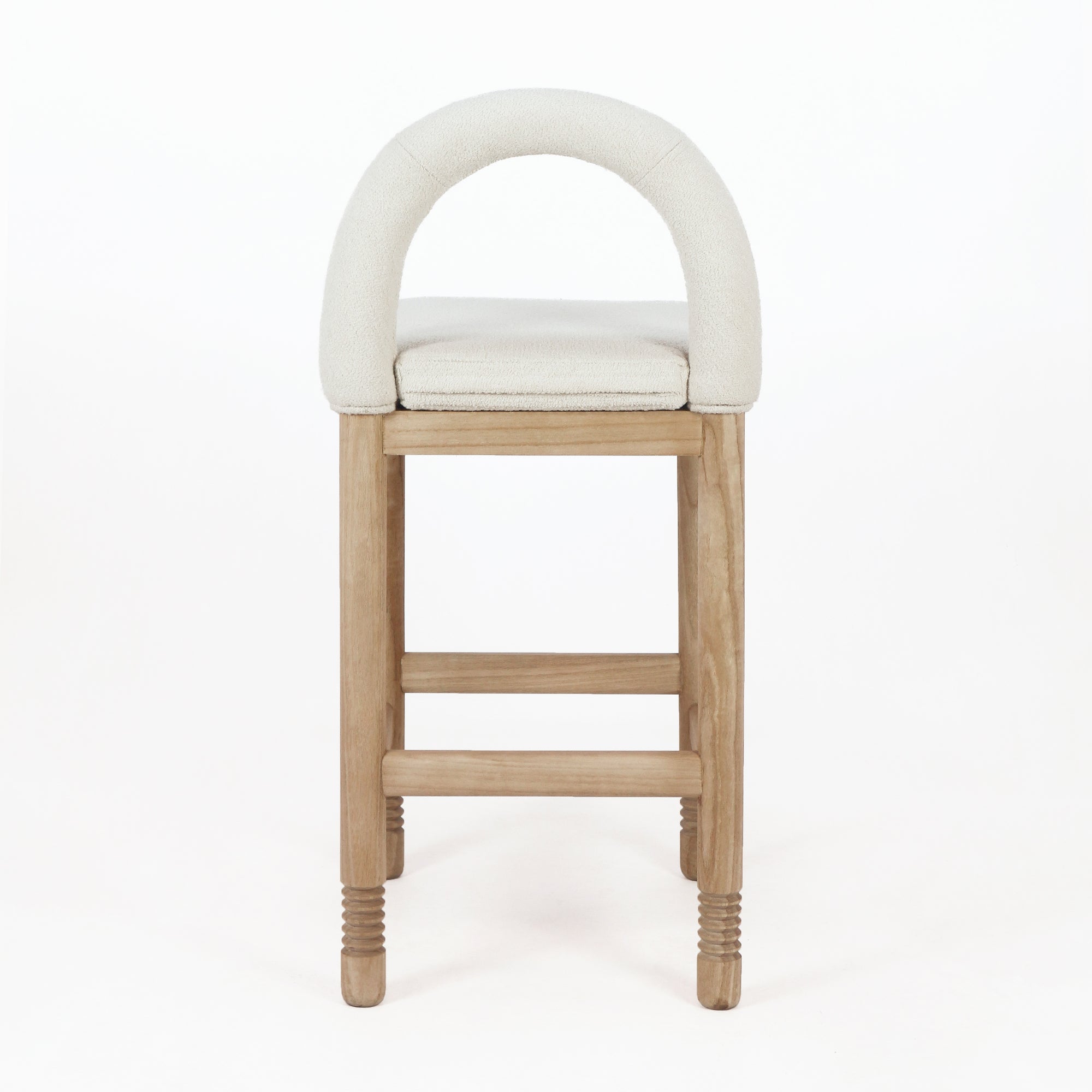 Heidi Teak & Boucle Counter Stool