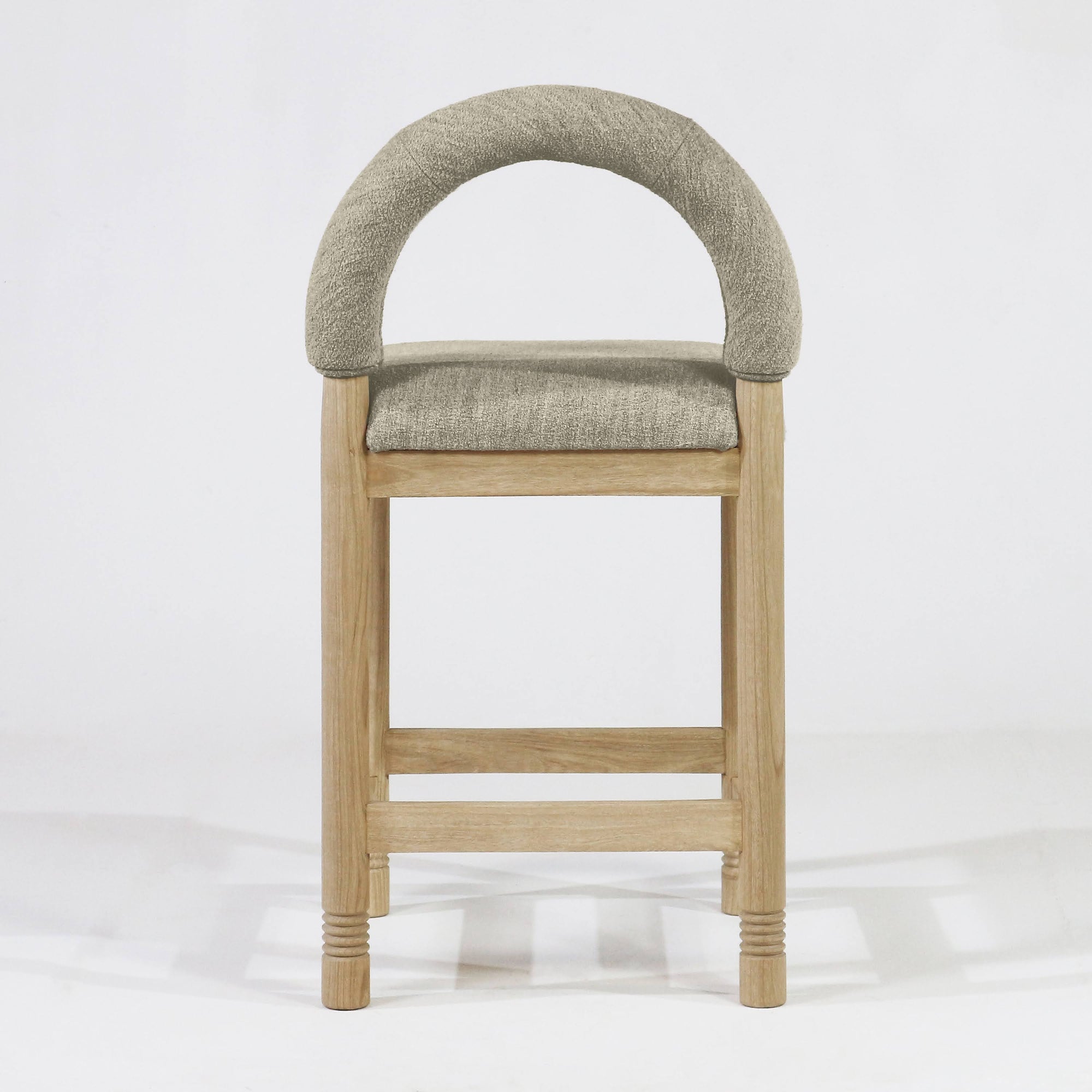 Heidi Oak & Boucle Bar & Counter Stool