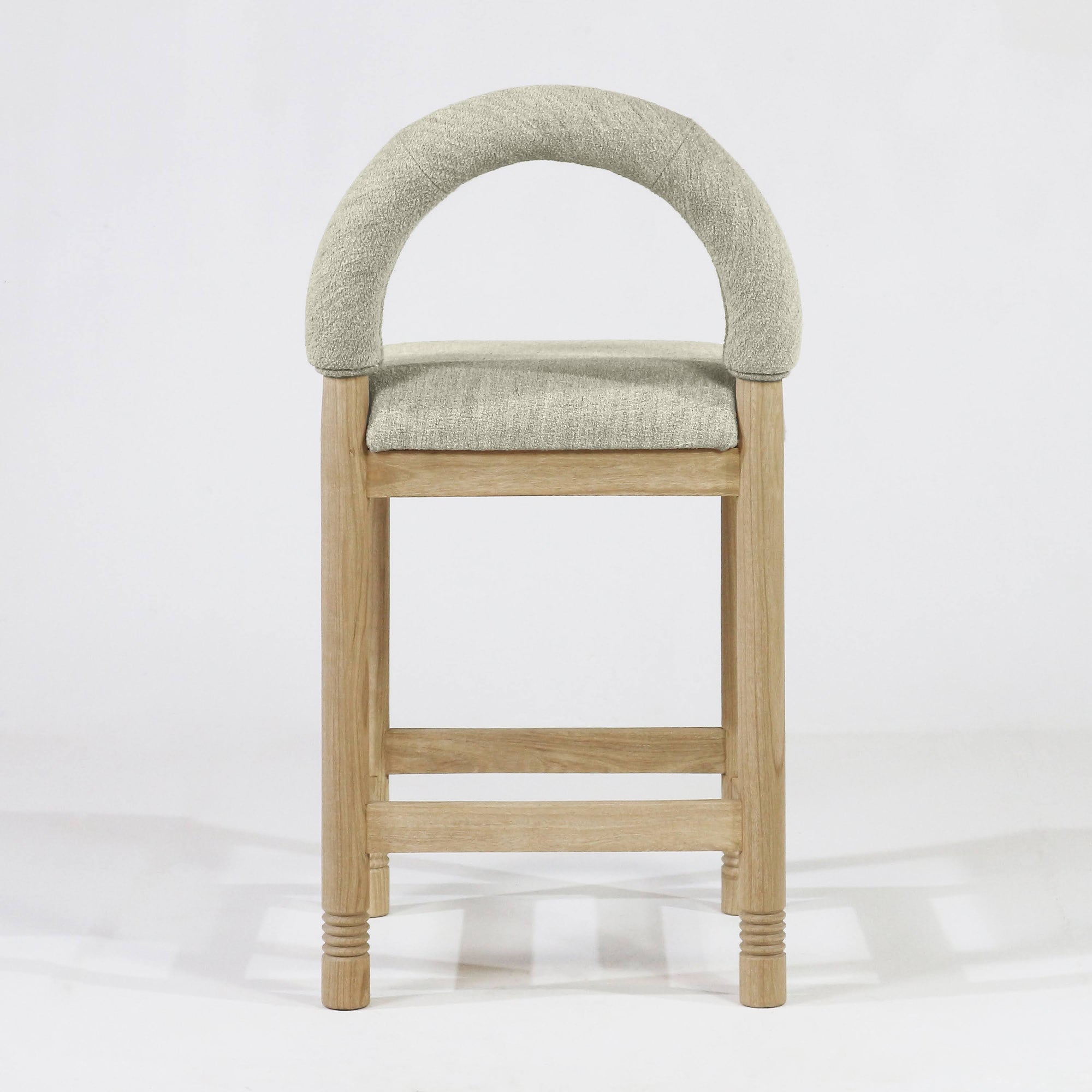 Heidi Oak & Boucle Bar & Counter Stool