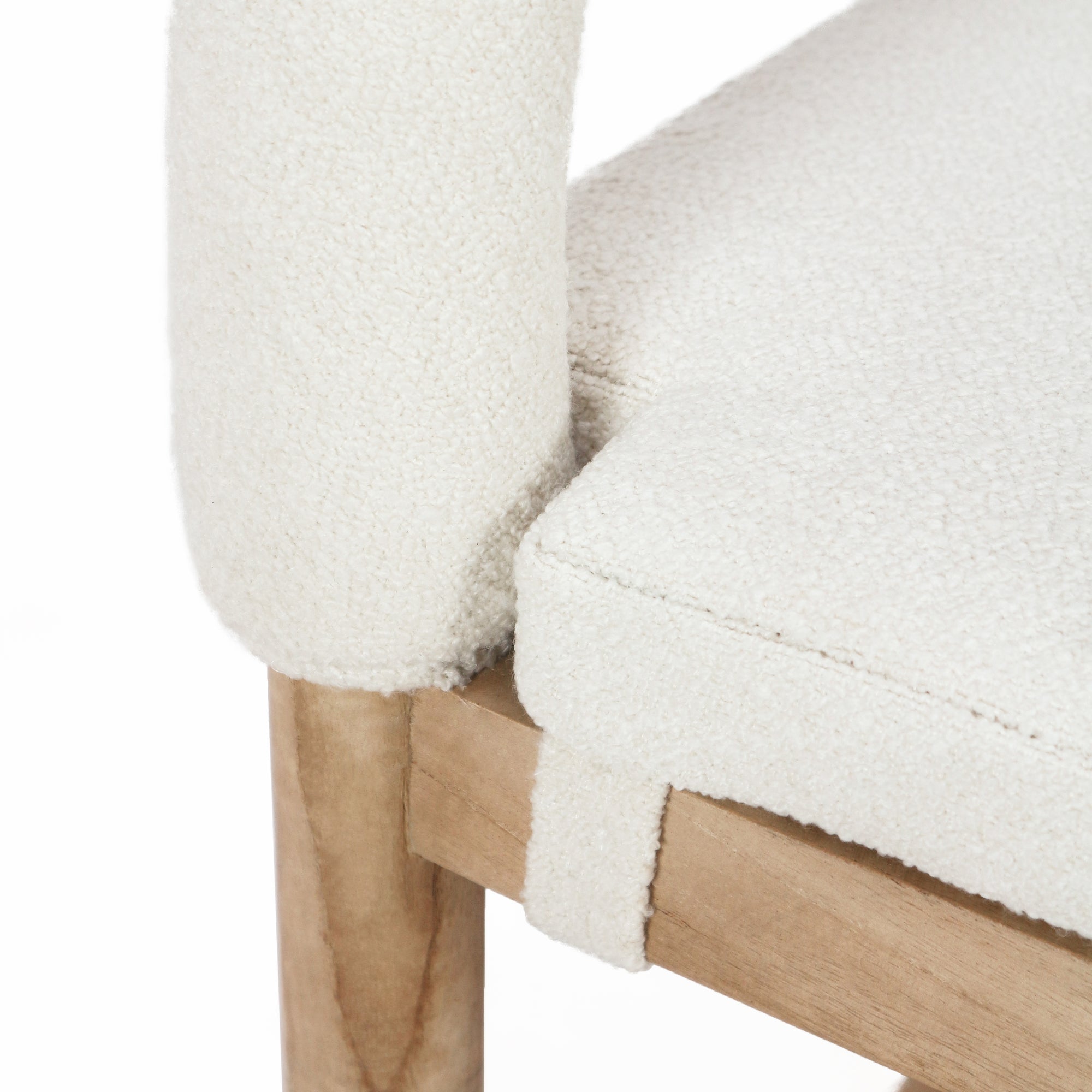 Heidi Teak & Boucle Counter Stool