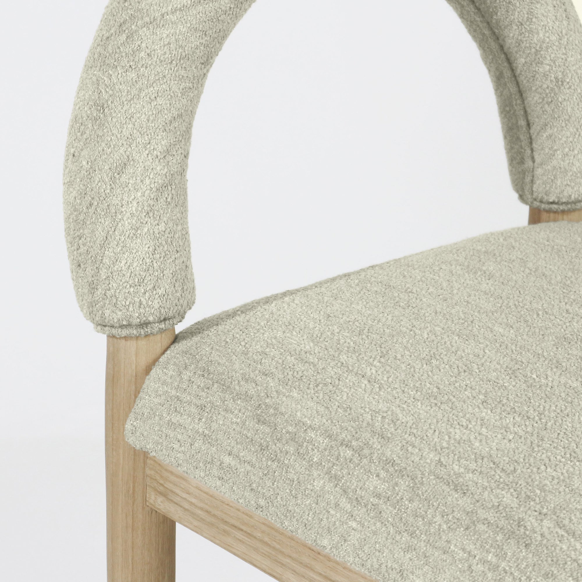 Heidi Oak & Boucle Bar & Counter Stool