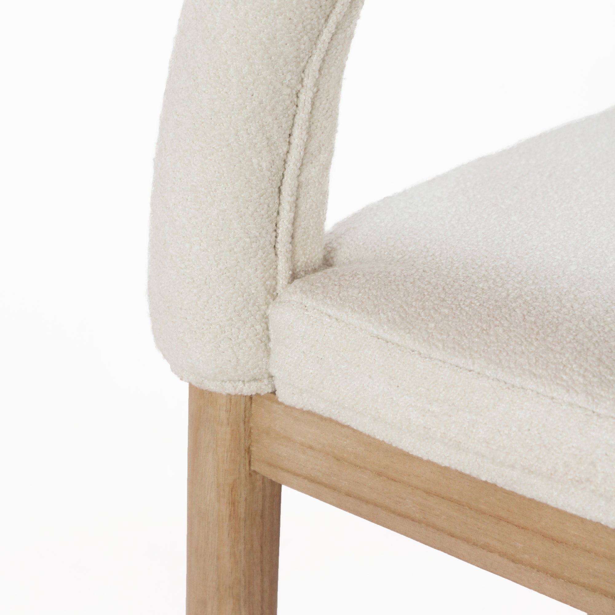 Heidi Teak & Boucle Counter Stool