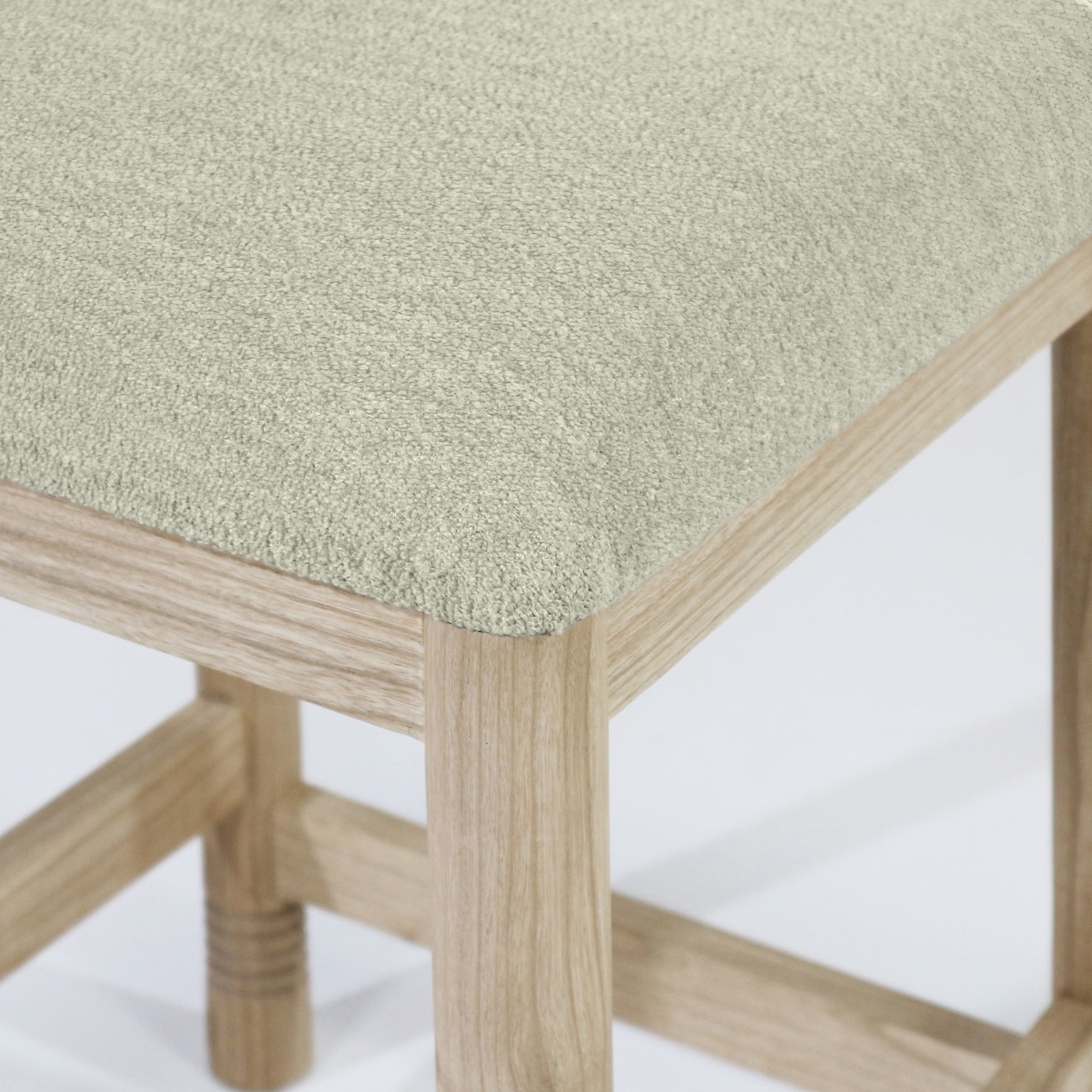 Heidi Oak & Boucle Bar & Counter Stool