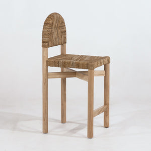 Sarande Counter Stool in Teak and Seagrass