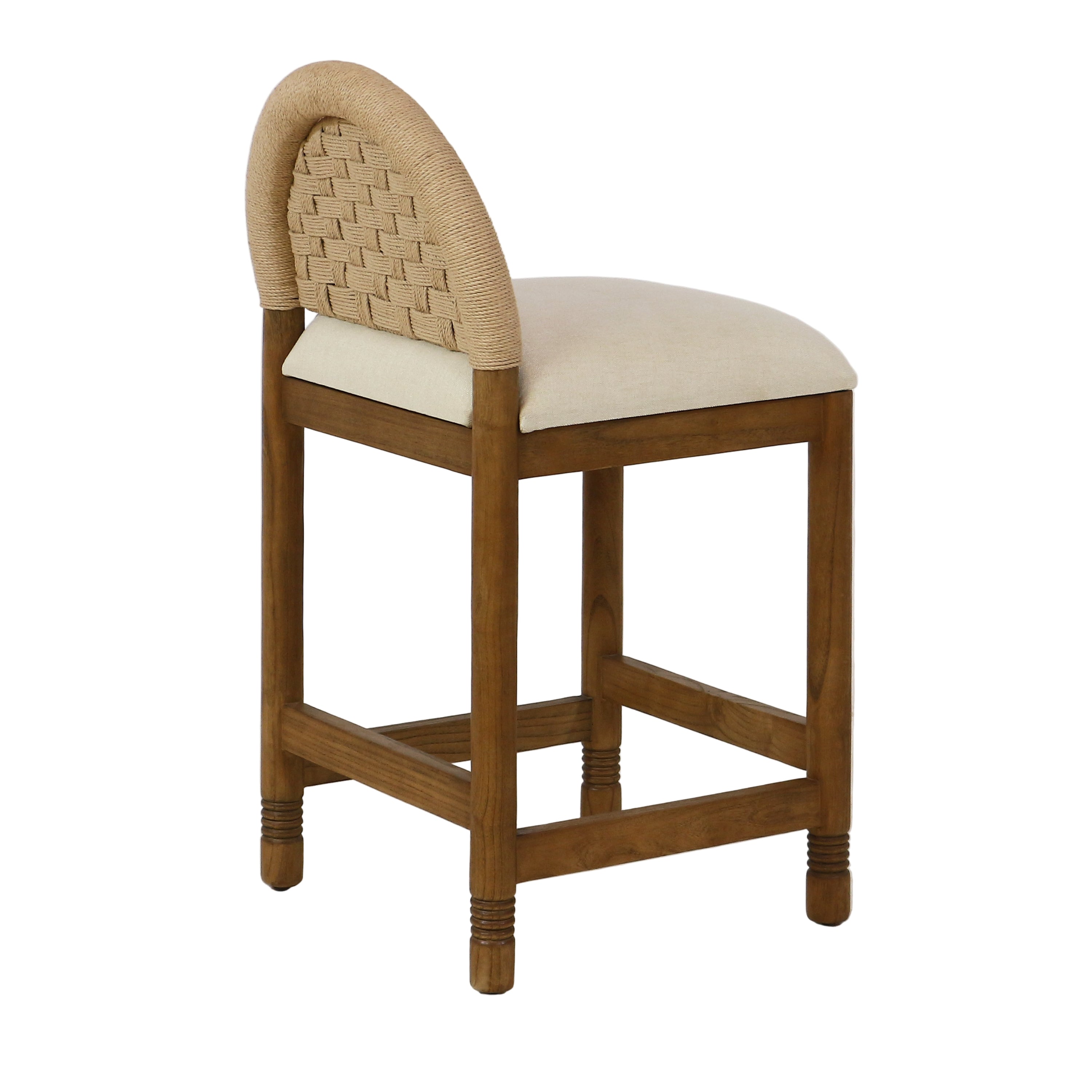 Sophia Solid Oak with Woven Back Bar & Counter Stool
