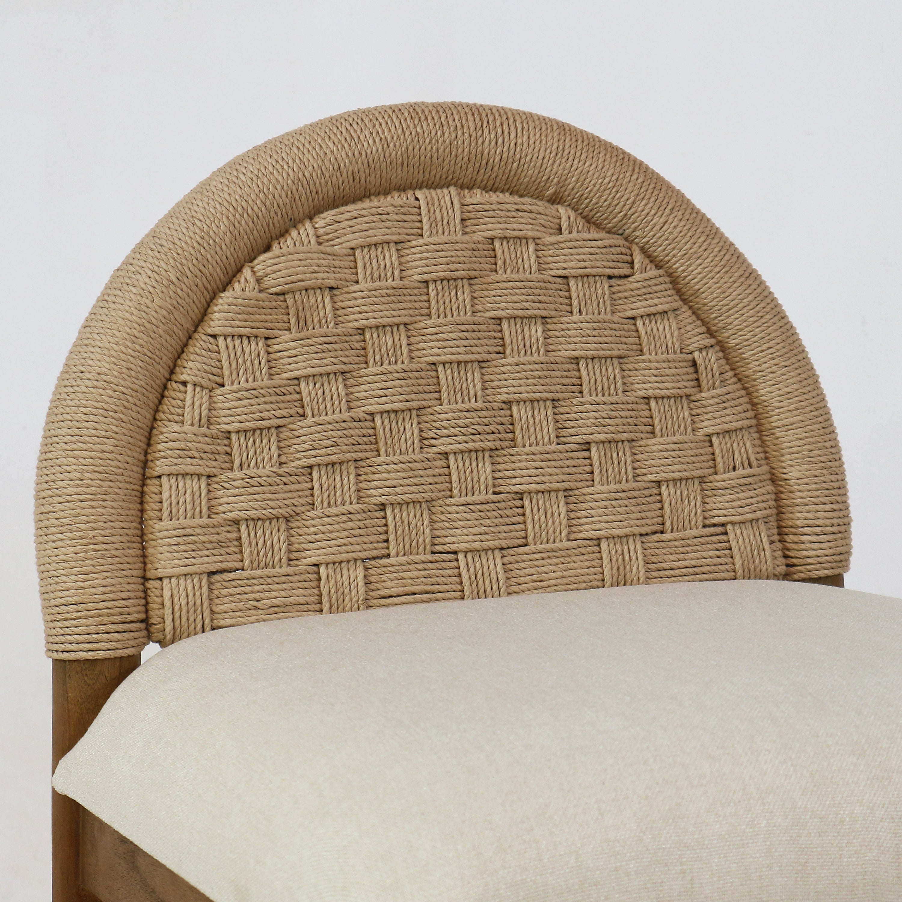 Sophia Solid Oak with Woven Back Bar & Counter Stool