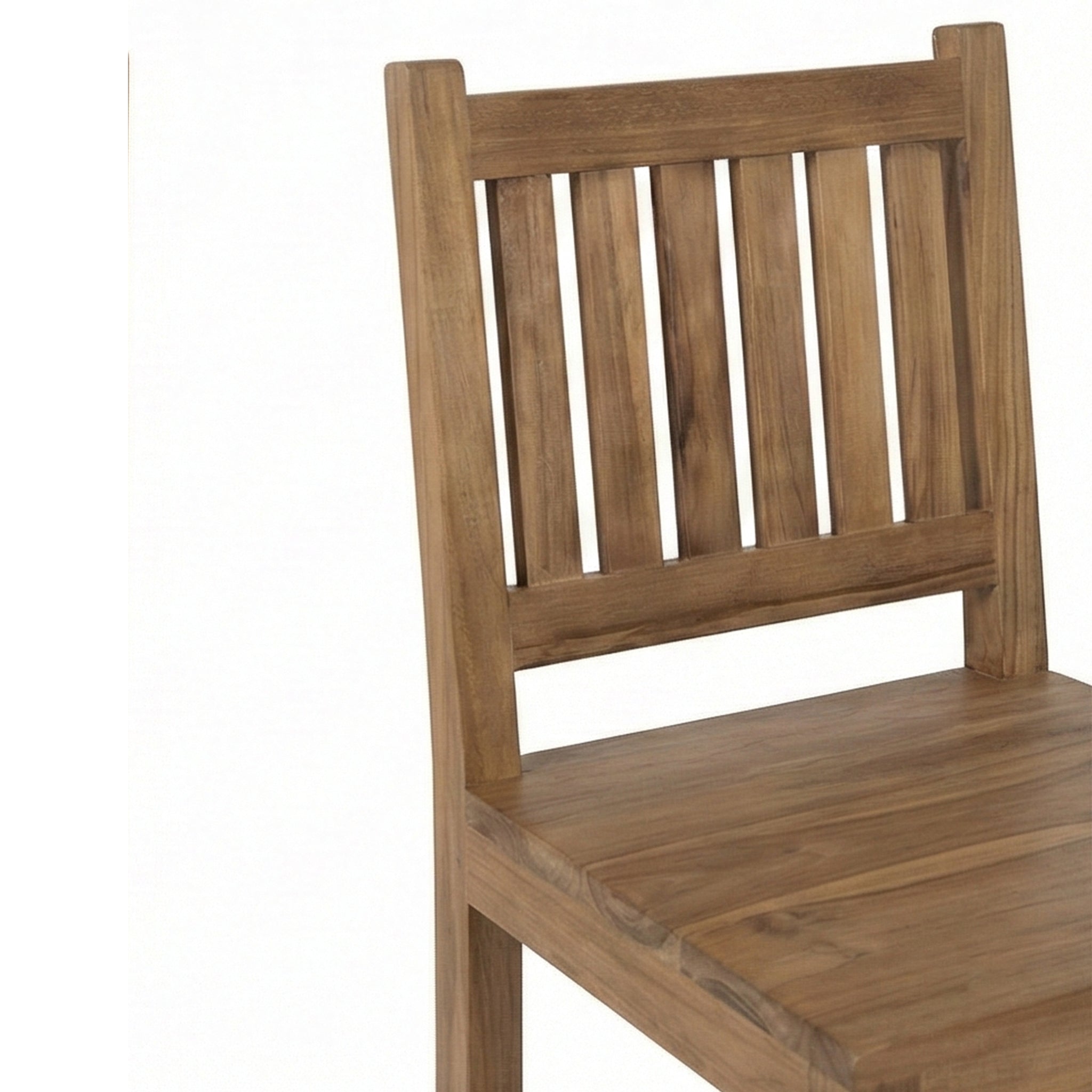 Patrice Upholstered Armless Teak Outdoor Bar Stool