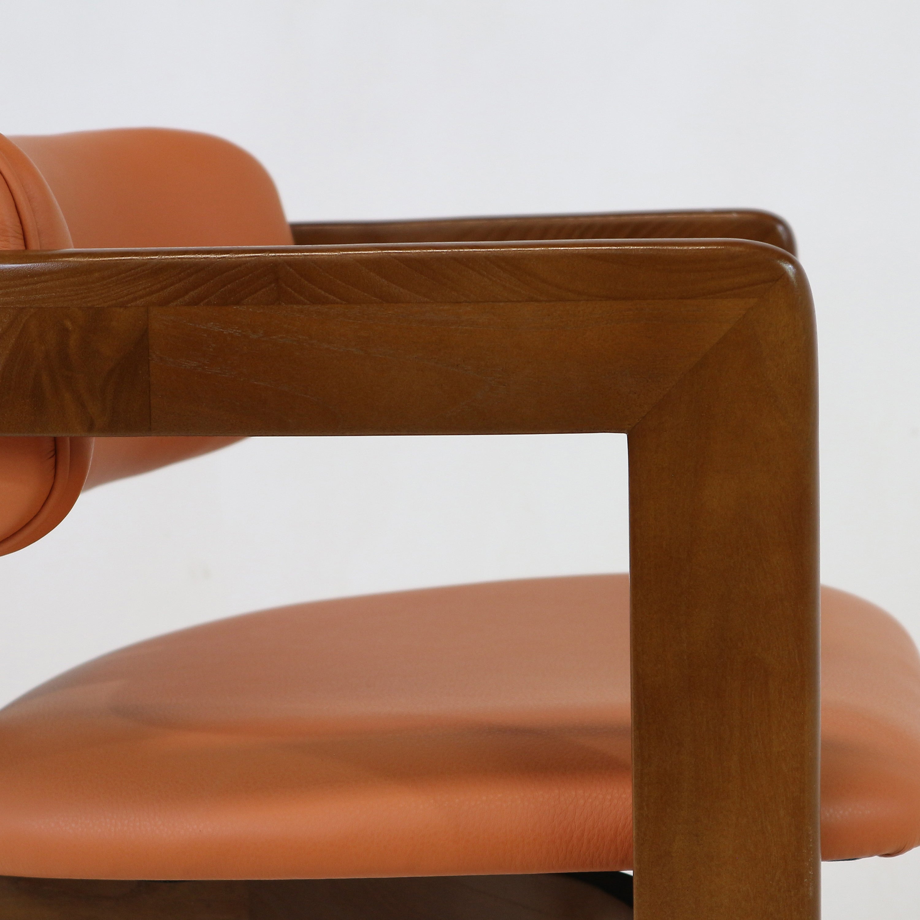 Pamplona Walnut Dining Chair with Rubio Monocoat Finish and Gruppo Mastrotto Leather