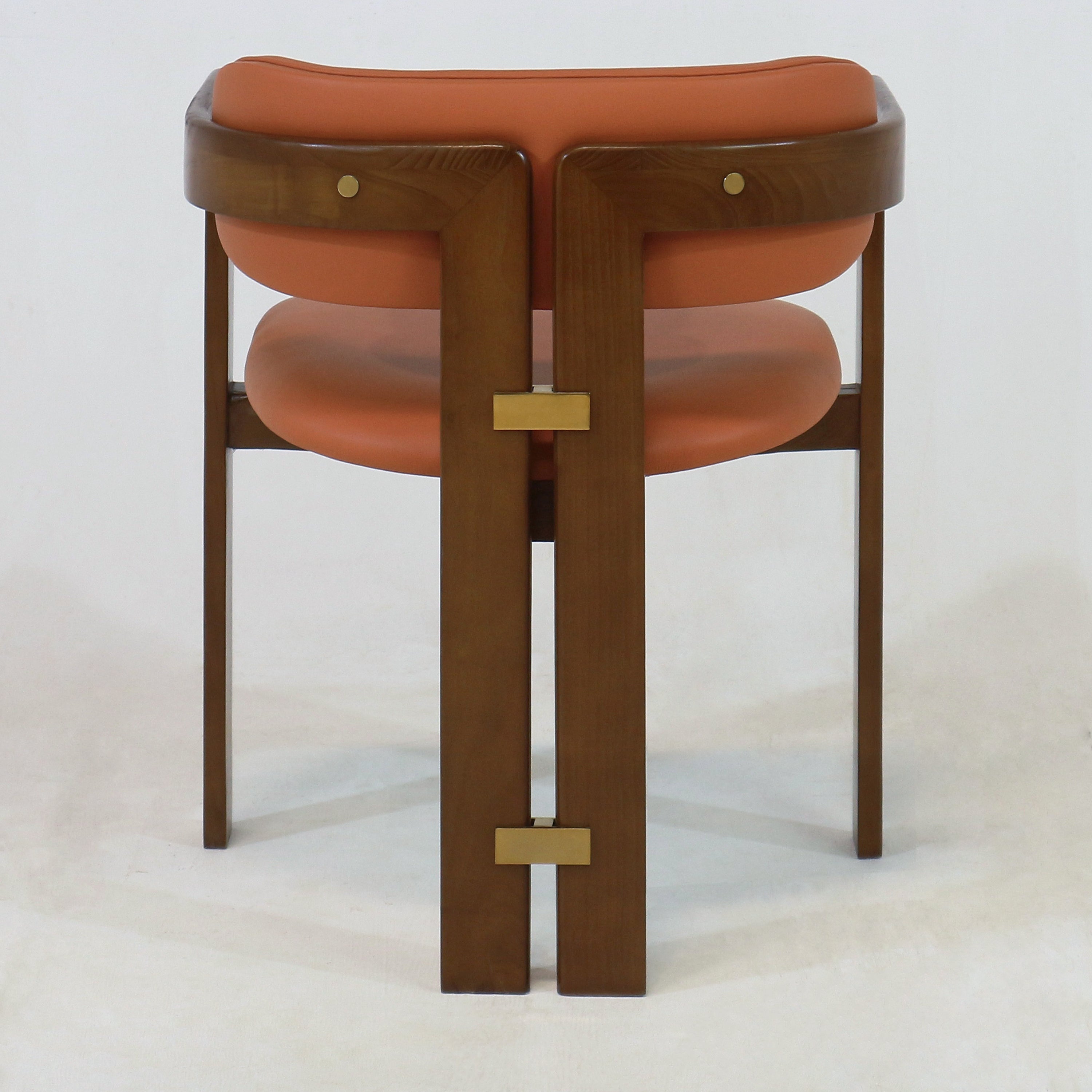 Pamplona Walnut Dining Chair with Rubio Monocoat Finish and Gruppo Mastrotto Leather