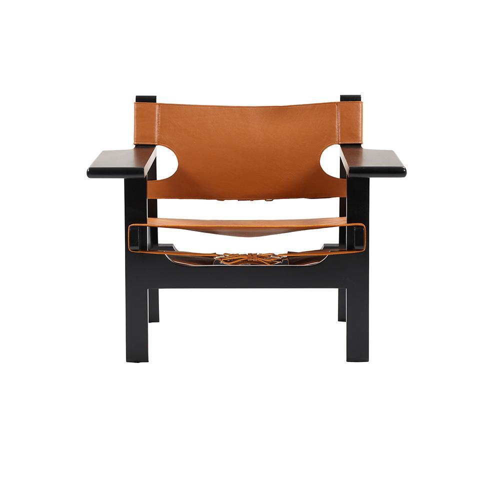 Barcelona Accent Chair in Mahogany Black - INTERIORTONIC