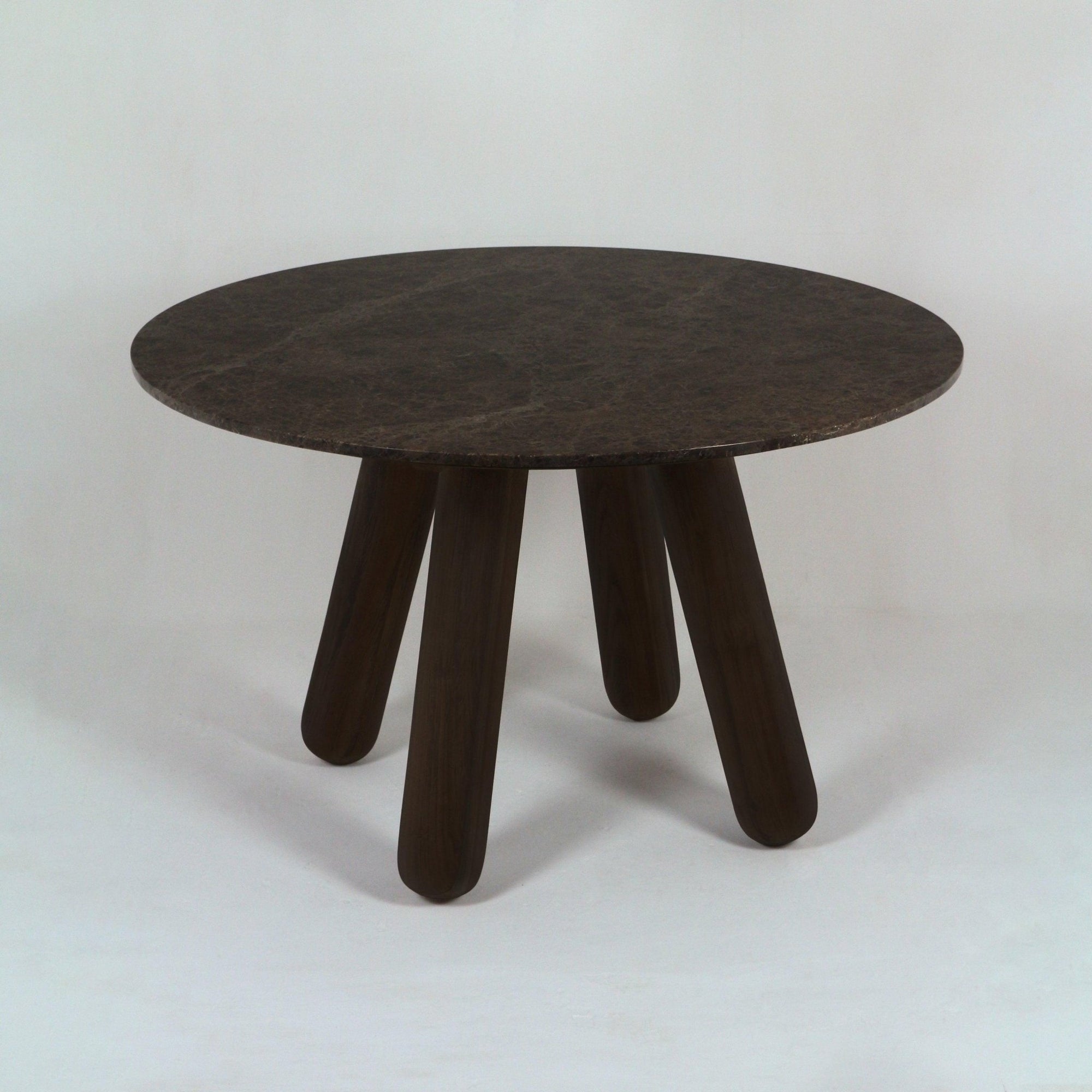 Carfelo Mahogany and Marble Dining Table - INTERIORTONIC