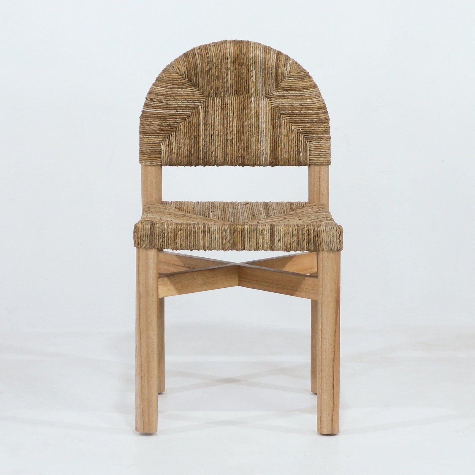 Contract Grade Sarande Dining Chair In Teak And Seagrass - INTERIORTONIC