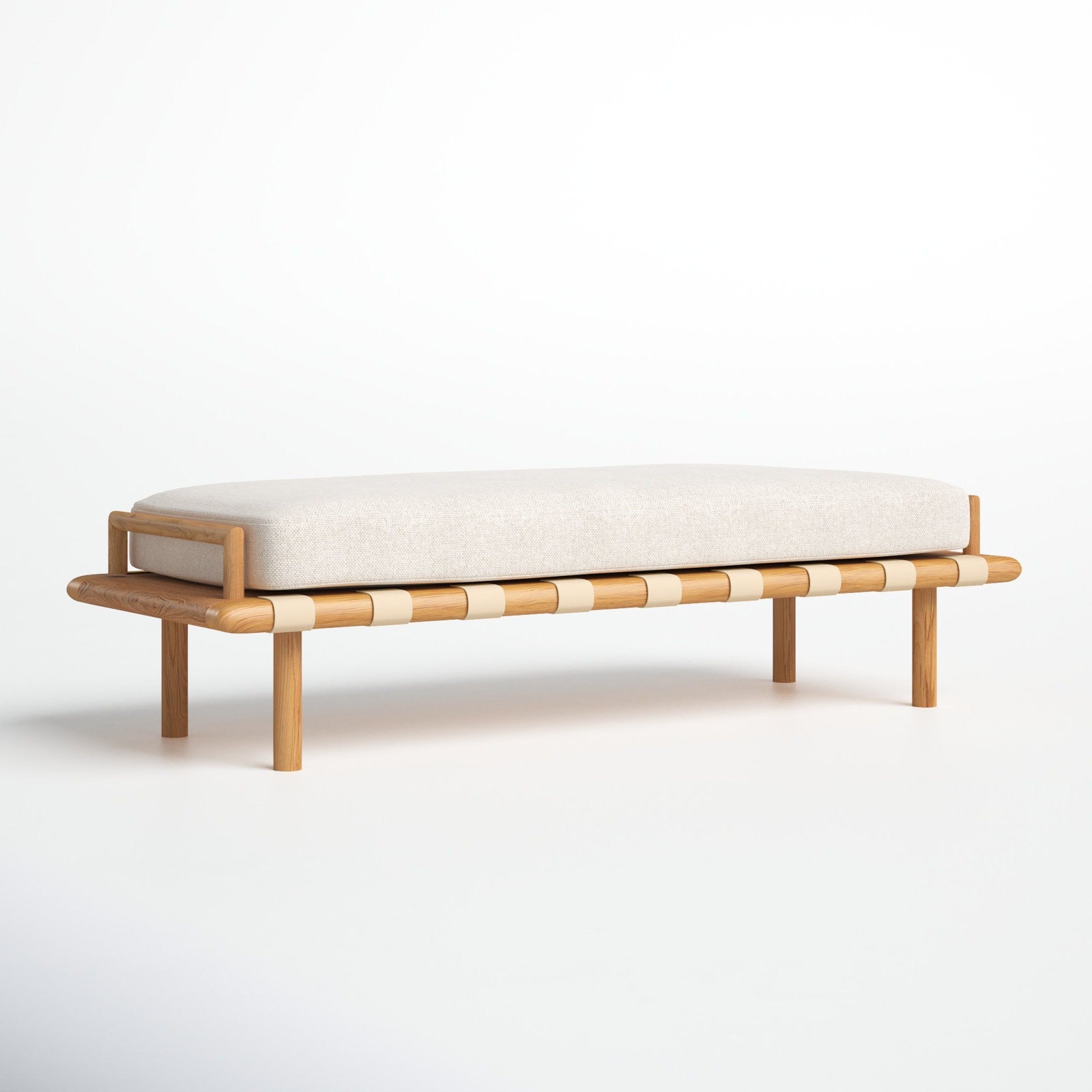 Custom Mosely Boucle End of Bed Bench Seat - INTERIORTONIC