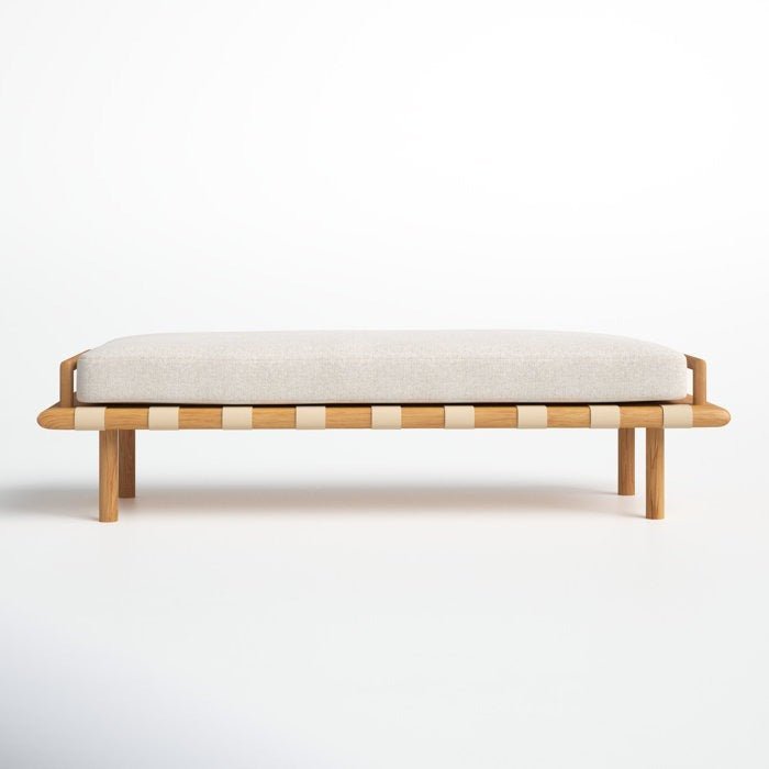 Custom Mosely Boucle End of Bed Bench Seat - INTERIORTONIC