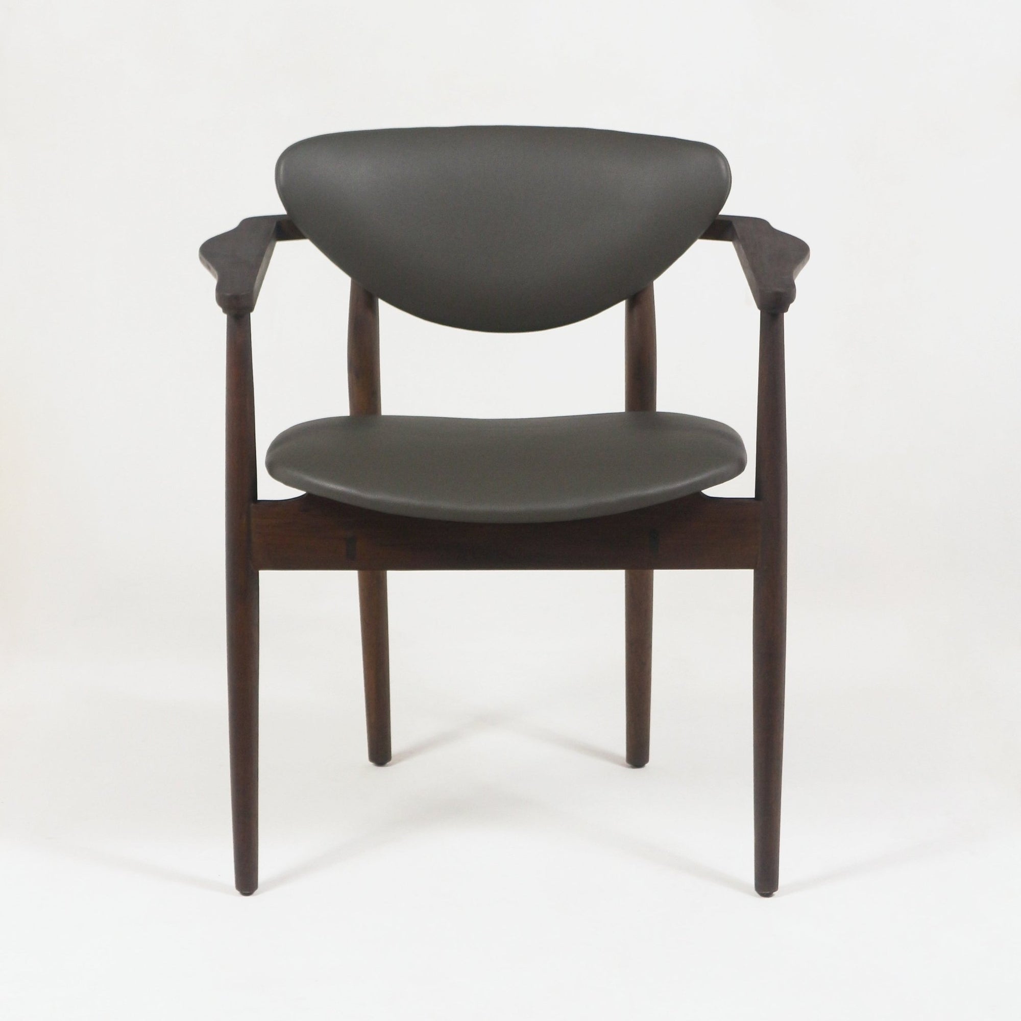 Eugene Teak & Leather Dining Chair - INTERIORTONIC