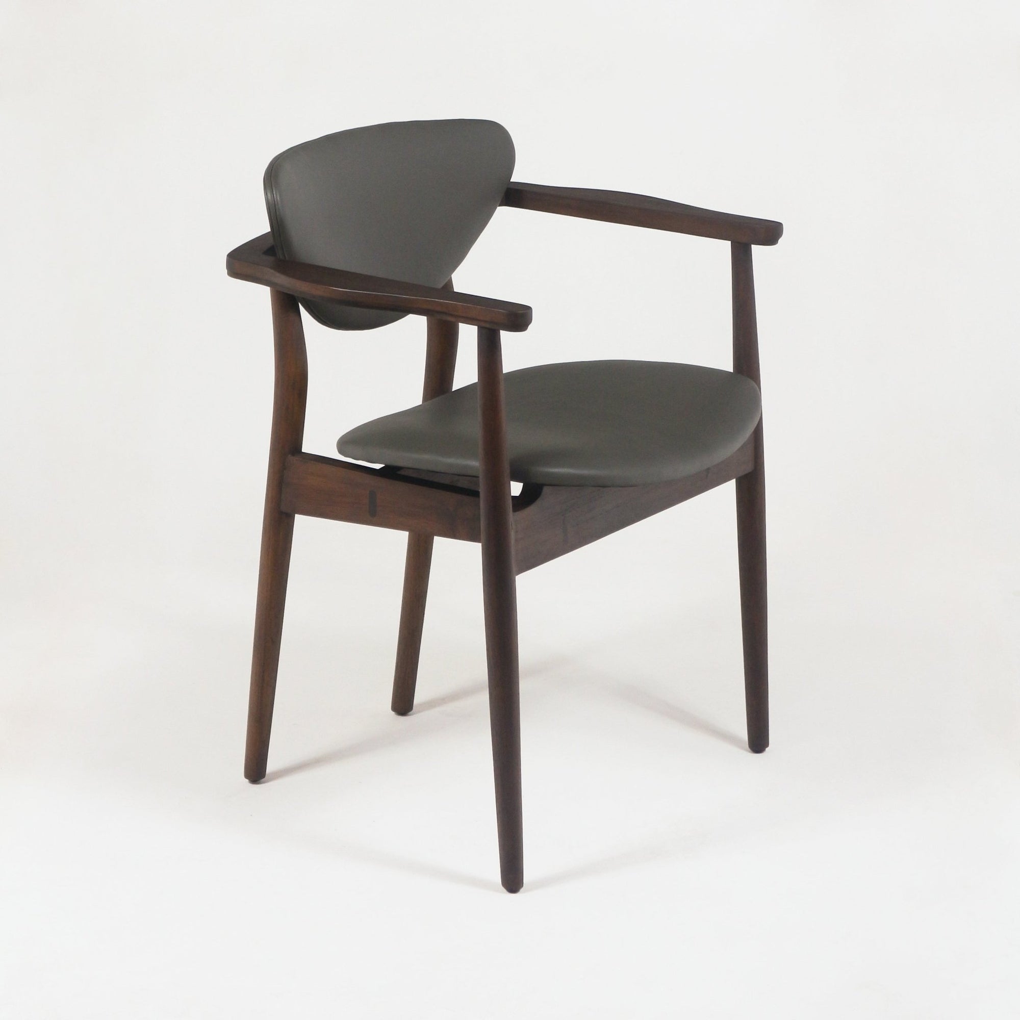 Eugene Teak & Leather Dining Chair - INTERIORTONIC