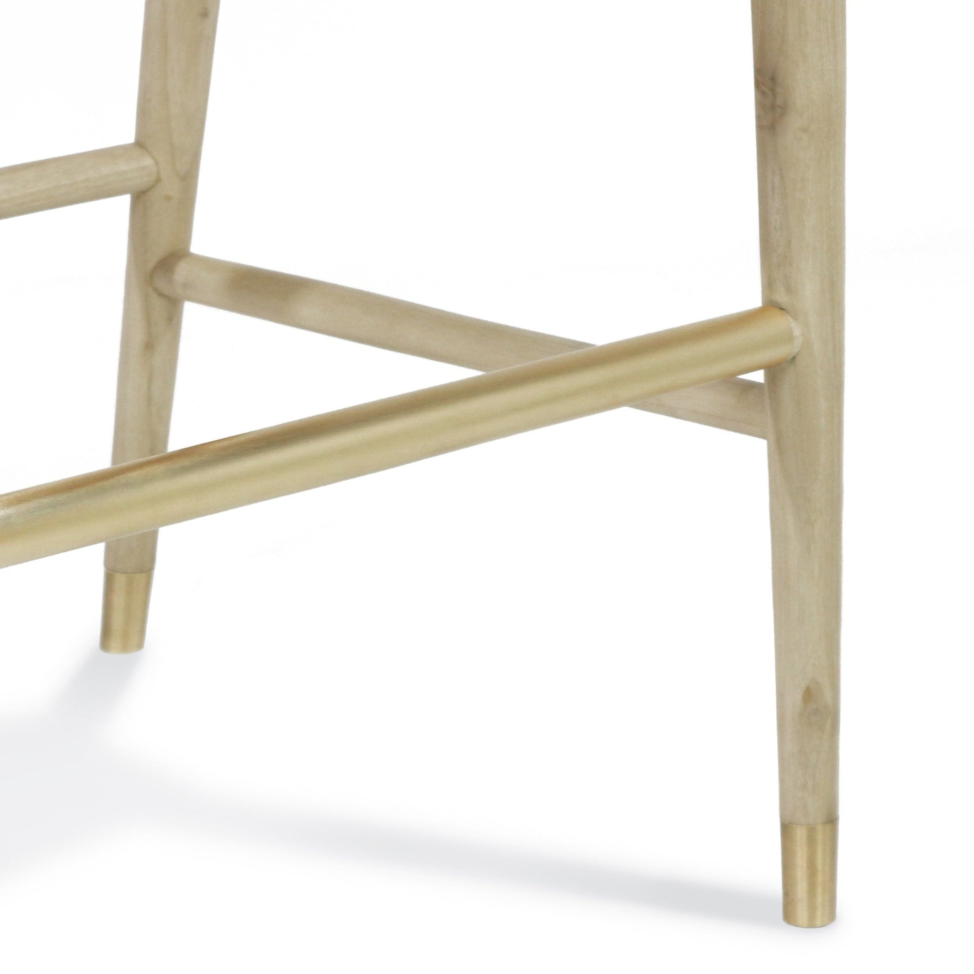 Fara Blonde Rope - Backed & Upholstered Bar Stool - INTERIORTONIC