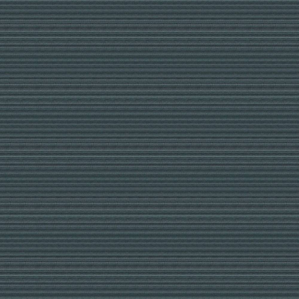 Close-up swatch of dark teal ribbed 100% polyester upholstery fabric showing fine horizontal texture, modern/contemporary look suitable for sofas.