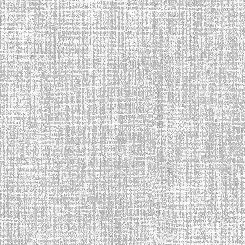Close-up swatch of light gray and white crosshatch upholstery fabric, 100% polyester, showing a subtle woven texture ideal for contemporary sofas and modern upholstery projects.