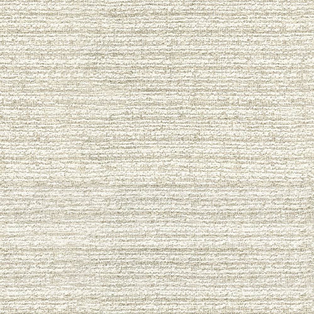 Close-up of a cream-beige 100% polyester upholstery fabric swatch showing fine horizontal striated texture and subtle tonal variation, suited for contemporary sofas and office seating.