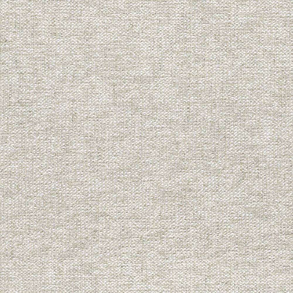 Close-up of a neutral light-beige linen-blend upholstery fabric swatch with subtle woven texture; 38% polyester, 50% viscose, 12% linen, designed for contemporary sofas.