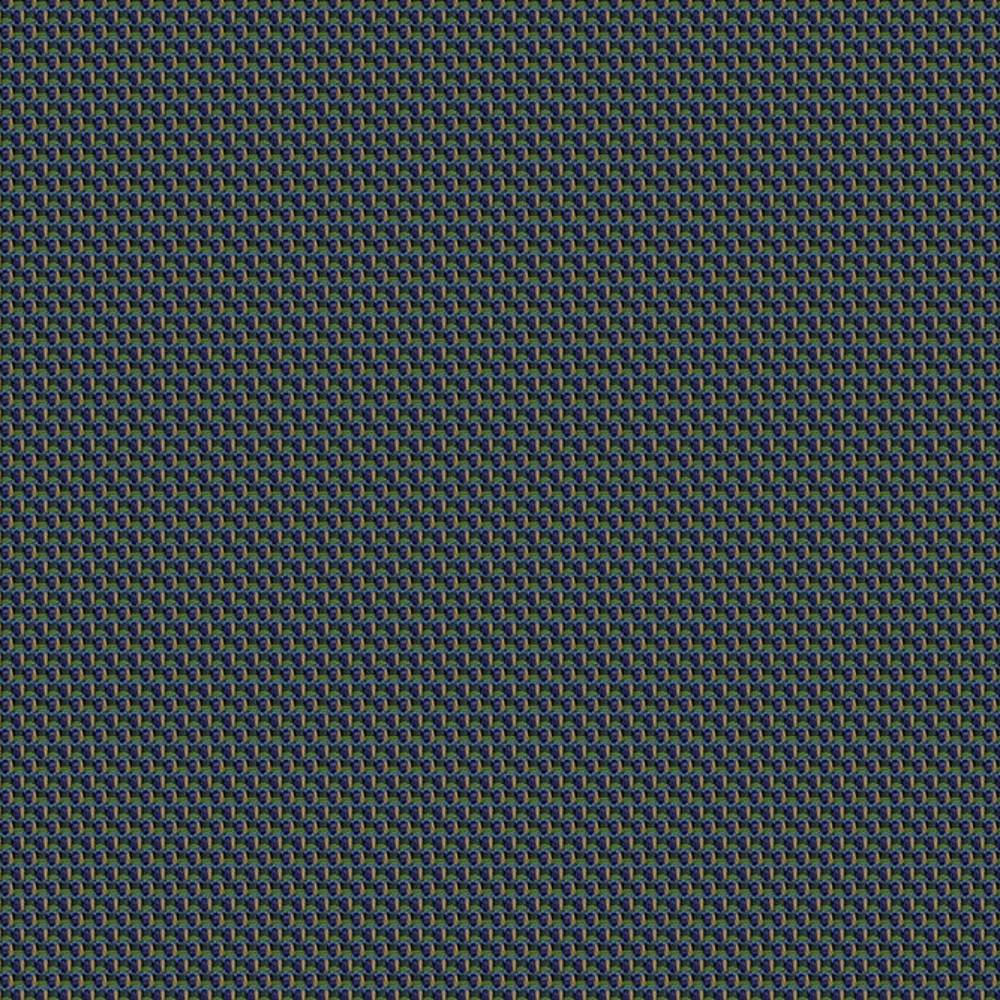 Close-up of green and gray woven 100% polyester upholstery fabric showing a fine geometric basketweave pattern and textured surface, ideal for indoor sofas.