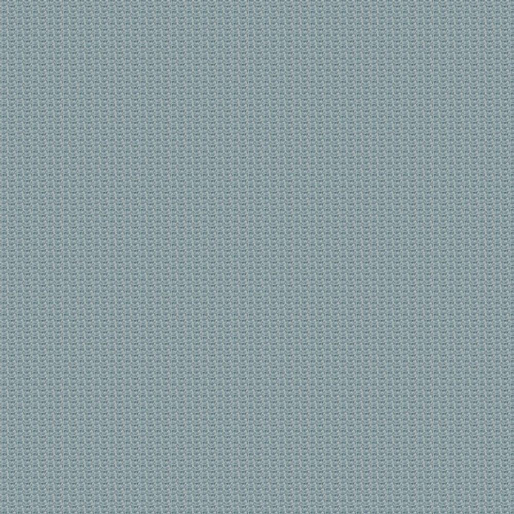 Close-up of light gray-green woven upholstery fabric showing a small textured waffle weave; 100% polyester for indoor sofas.