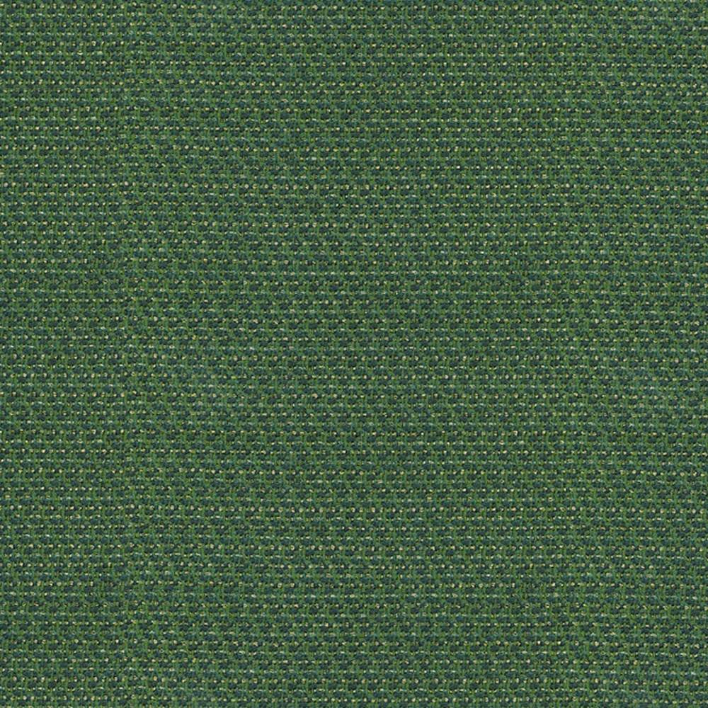 Close-up of green woven 100% polyester upholstery fabric showing a tight, textured weave ideal for indoor sofa applications.