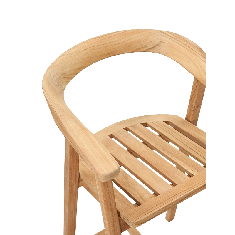 Georges Teak Outdoor Bar Stool