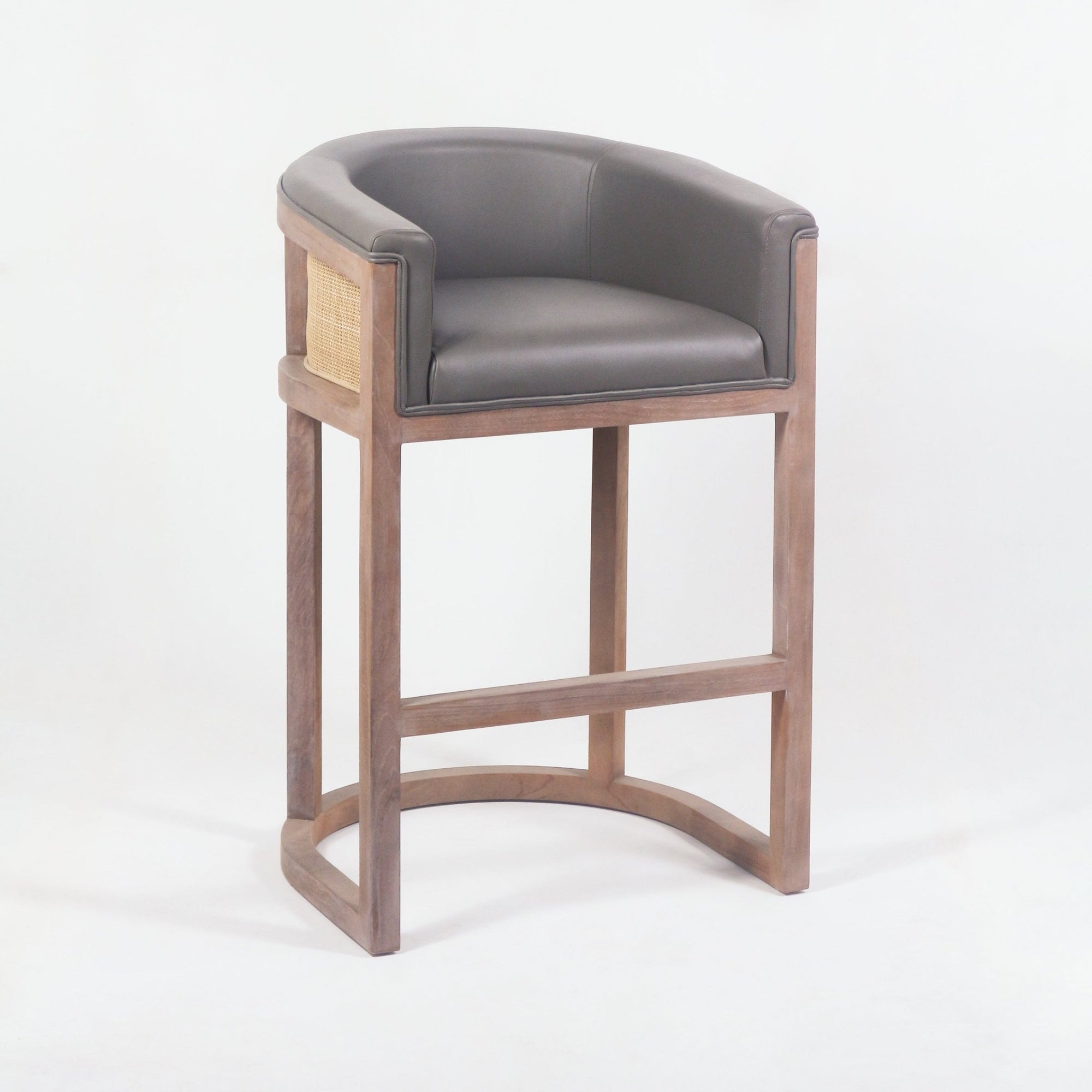 Janita Teak Indoor Bar Stool - INTERIORTONIC