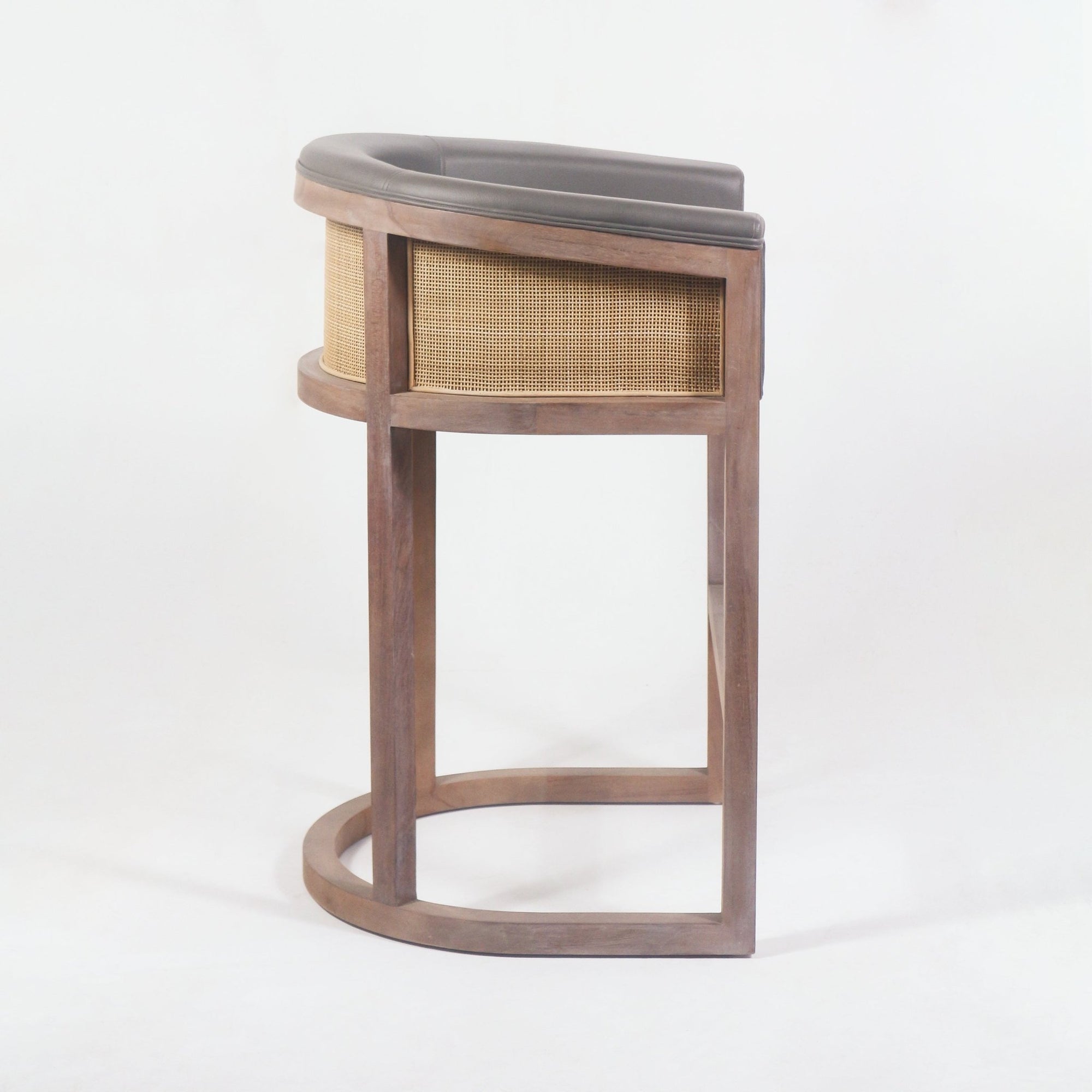 Janita Teak Indoor Bar Stool - INTERIORTONIC