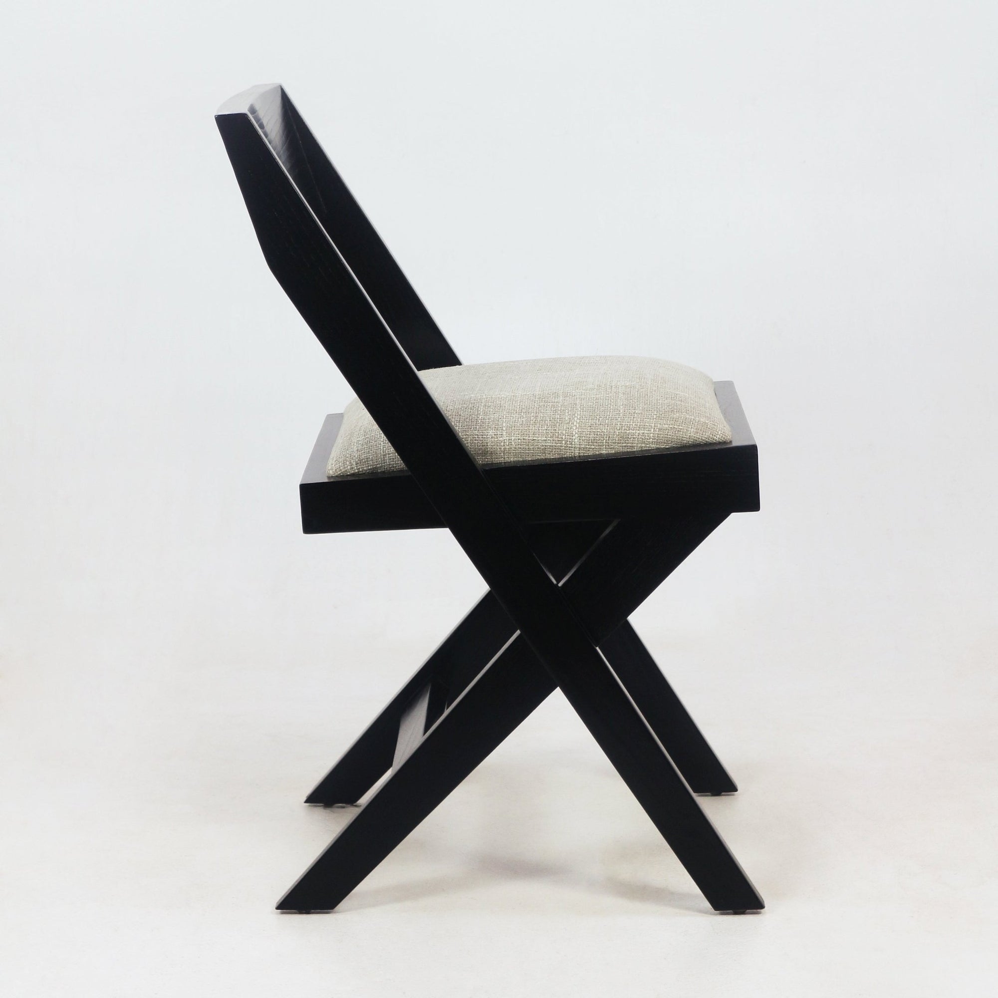 Jeanneret Side Chair With Upholstered Cushion - INTERIORTONIC