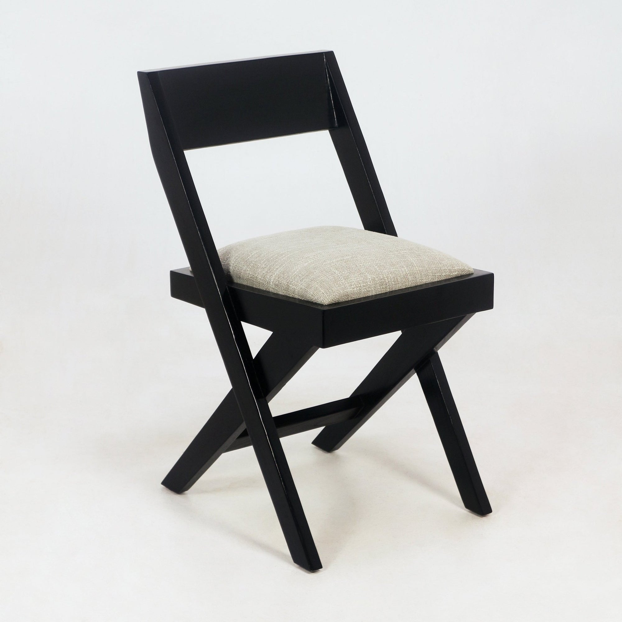 Jeanneret Side Chair With Upholstered Cushion - INTERIORTONIC