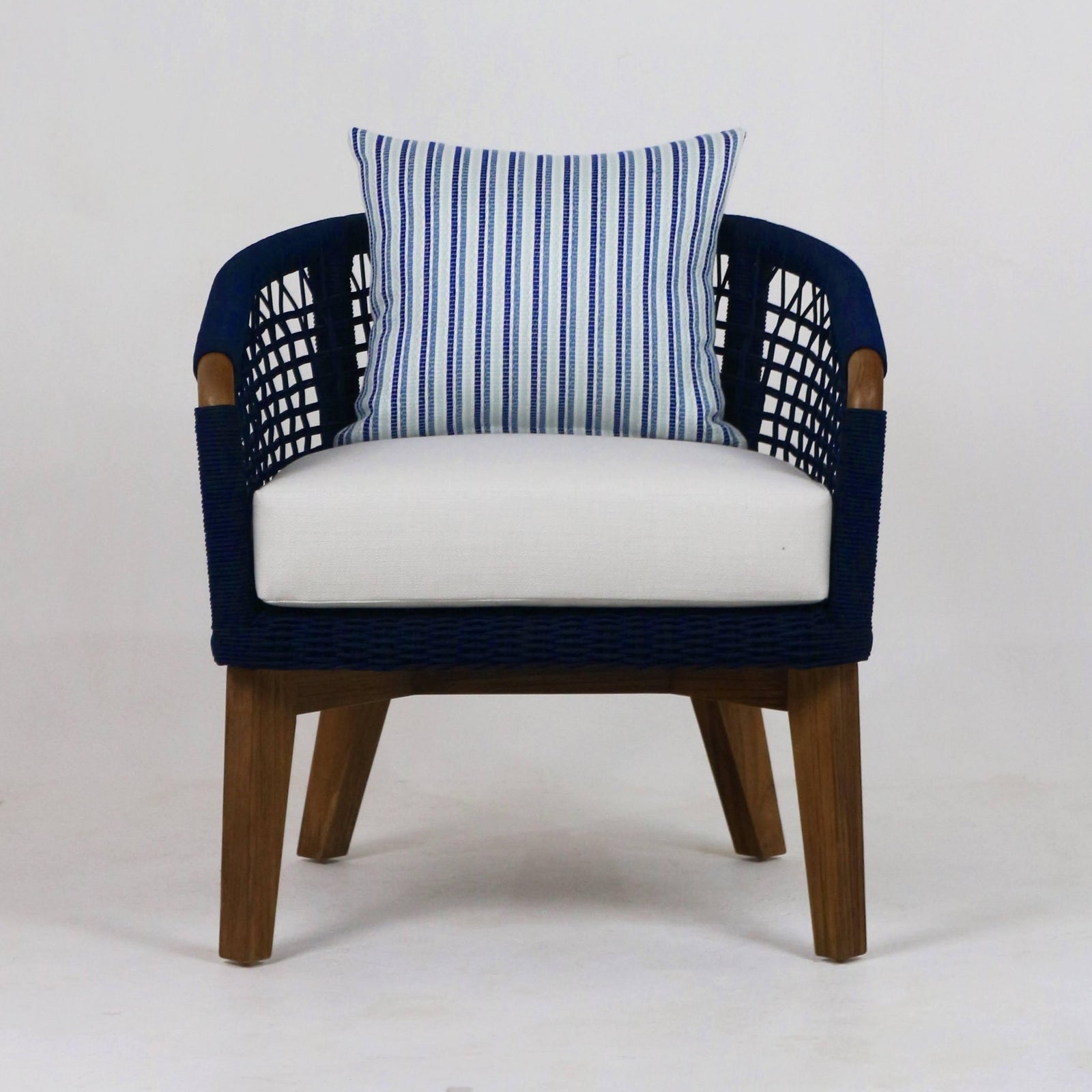 Kuningan Outdoor Accent Chair with UV protected outdoor weaving - INTERIORTONIC