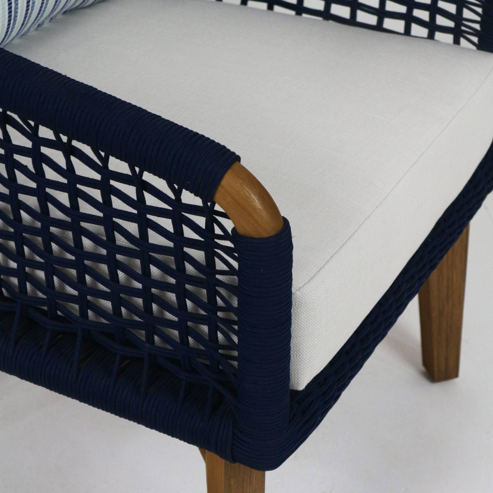 Kuningan Outdoor Accent Chair with UV protected outdoor weaving - INTERIORTONIC