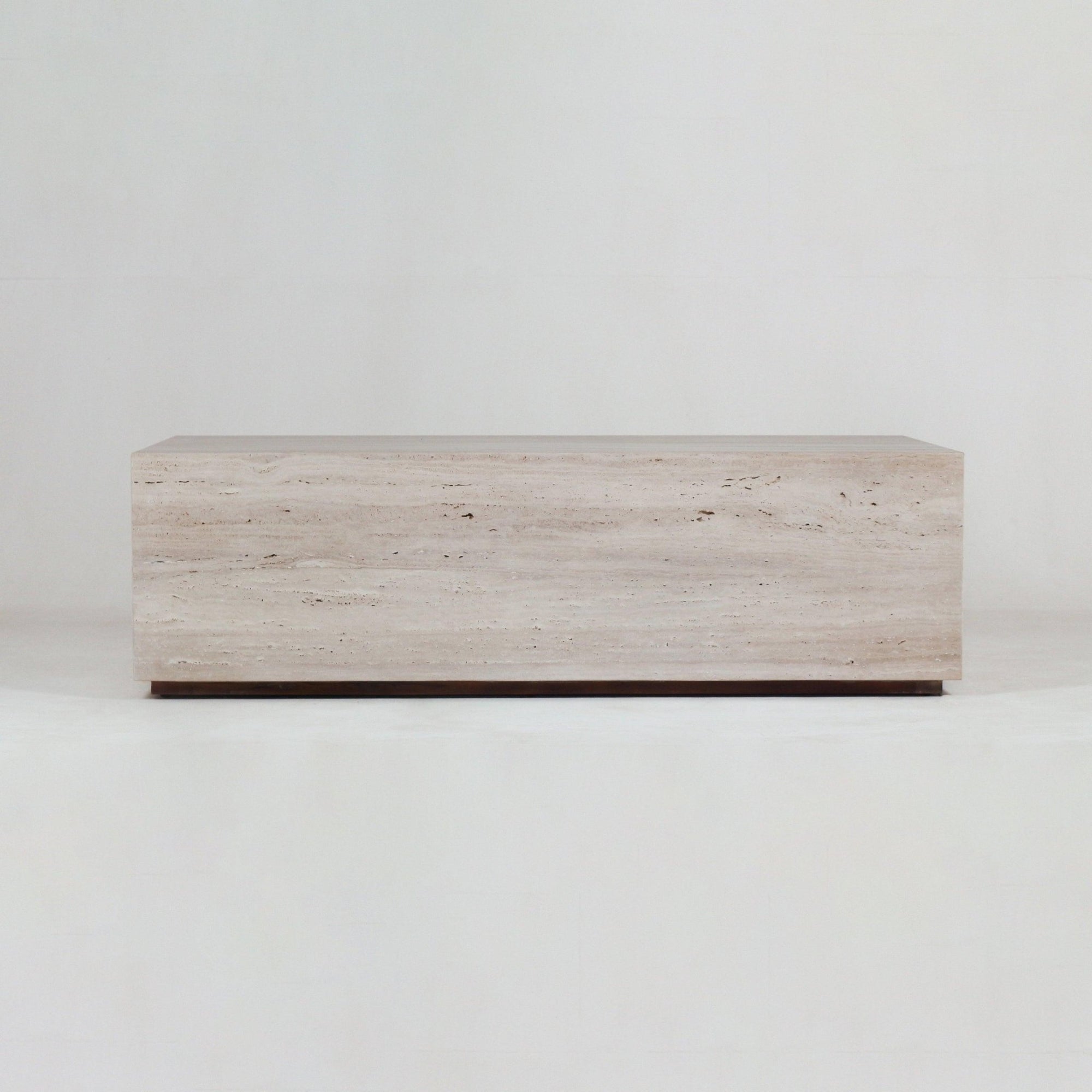 Mala Rectangle Travertine Coffe Table - INTERIORTONIC