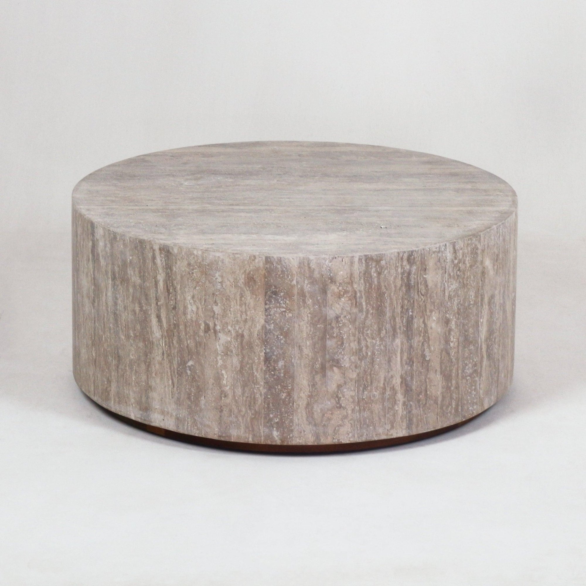 Mala Round Travertine Coffe Table - INTERIORTONIC