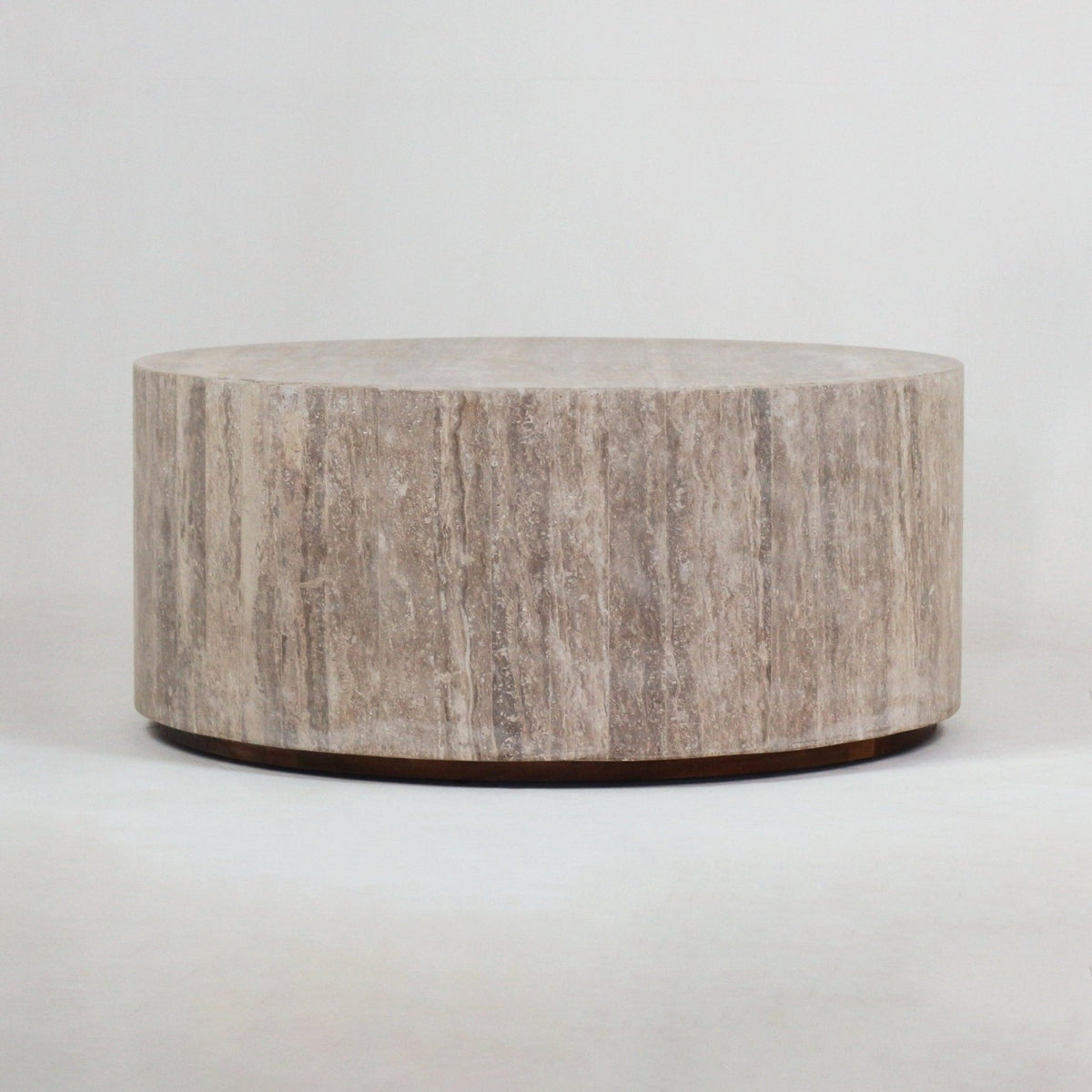 Mala Round Travertine Coffe Table - INTERIORTONIC