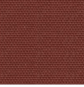 Close-up of a rust-red woven fabric swatch showing a tight textured weave, suited for an outdoor contemporary coastal upholstered sofa.