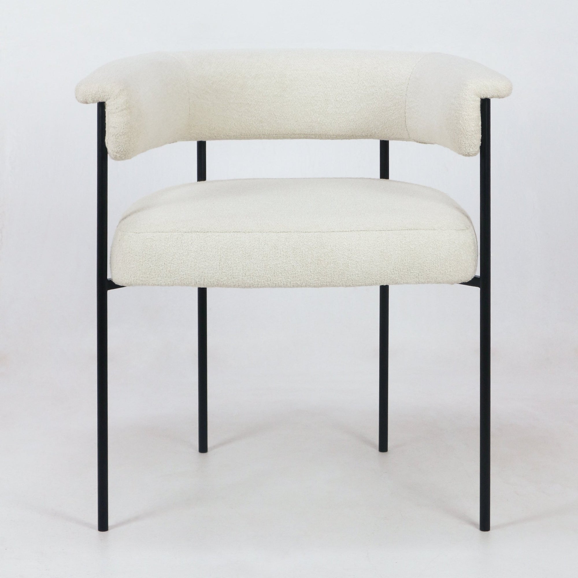 Mikra Dining Chair Cream Boucle - INTERIORTONIC