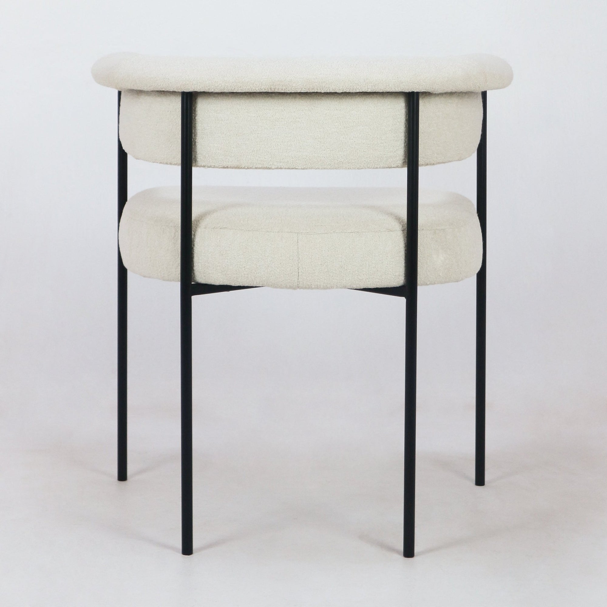 Mikra Dining Chair Cream Boucle - INTERIORTONIC