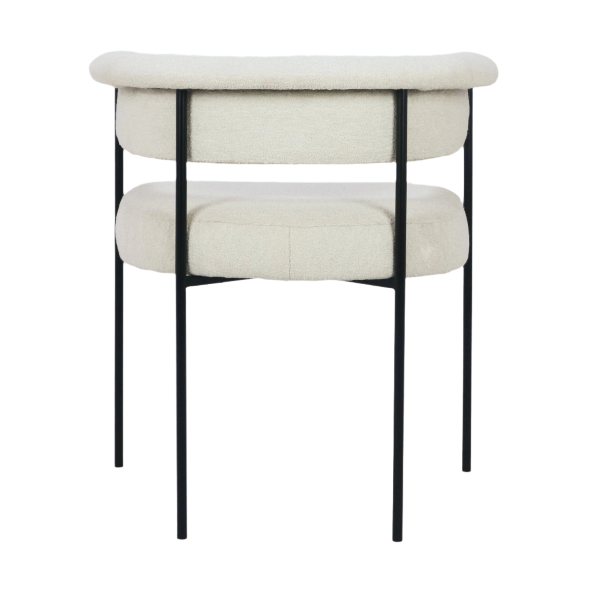 Mikra Dining Chair Cream Boucle - INTERIORTONIC