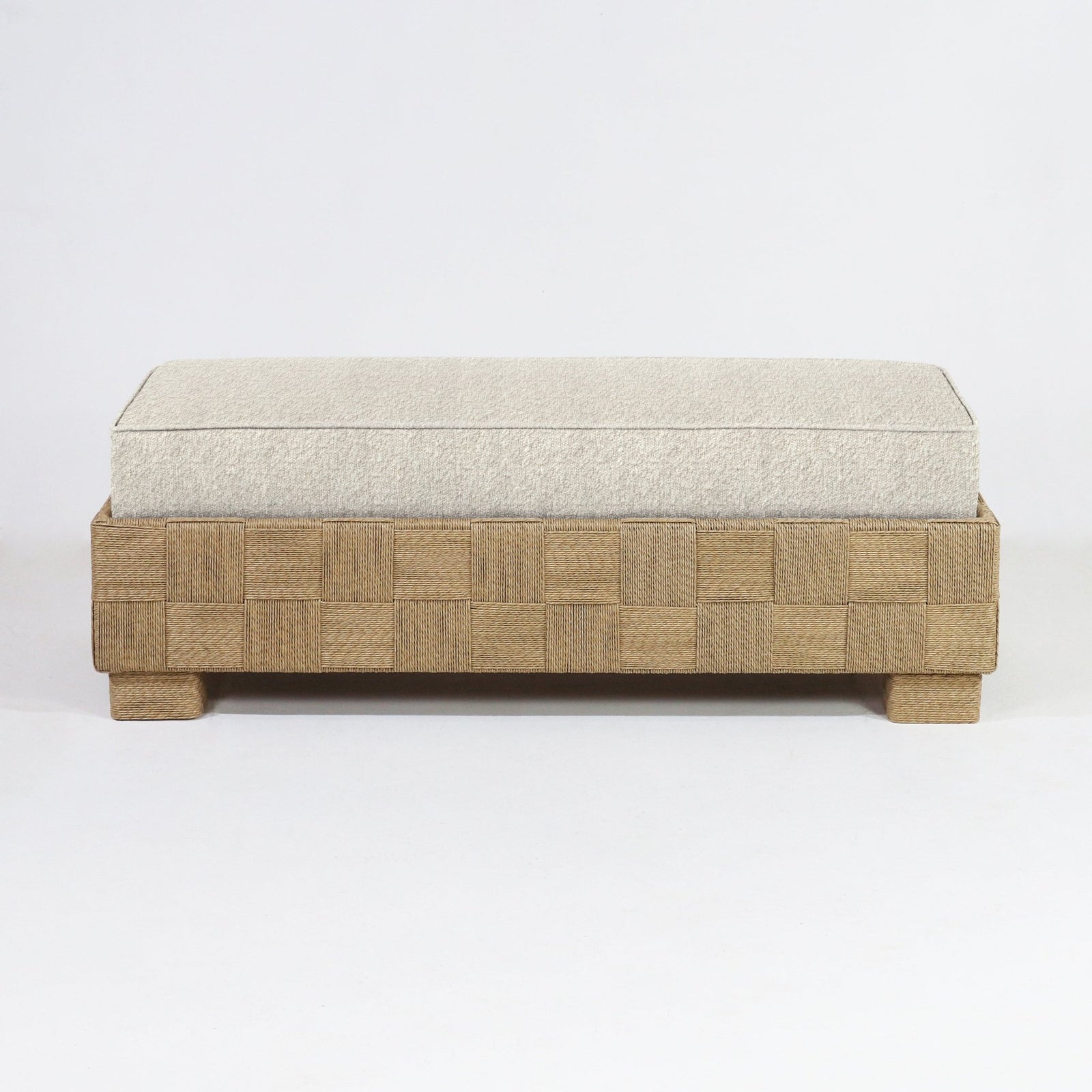 Naxos End of Bed Boucle Bench - INTERIORTONIC