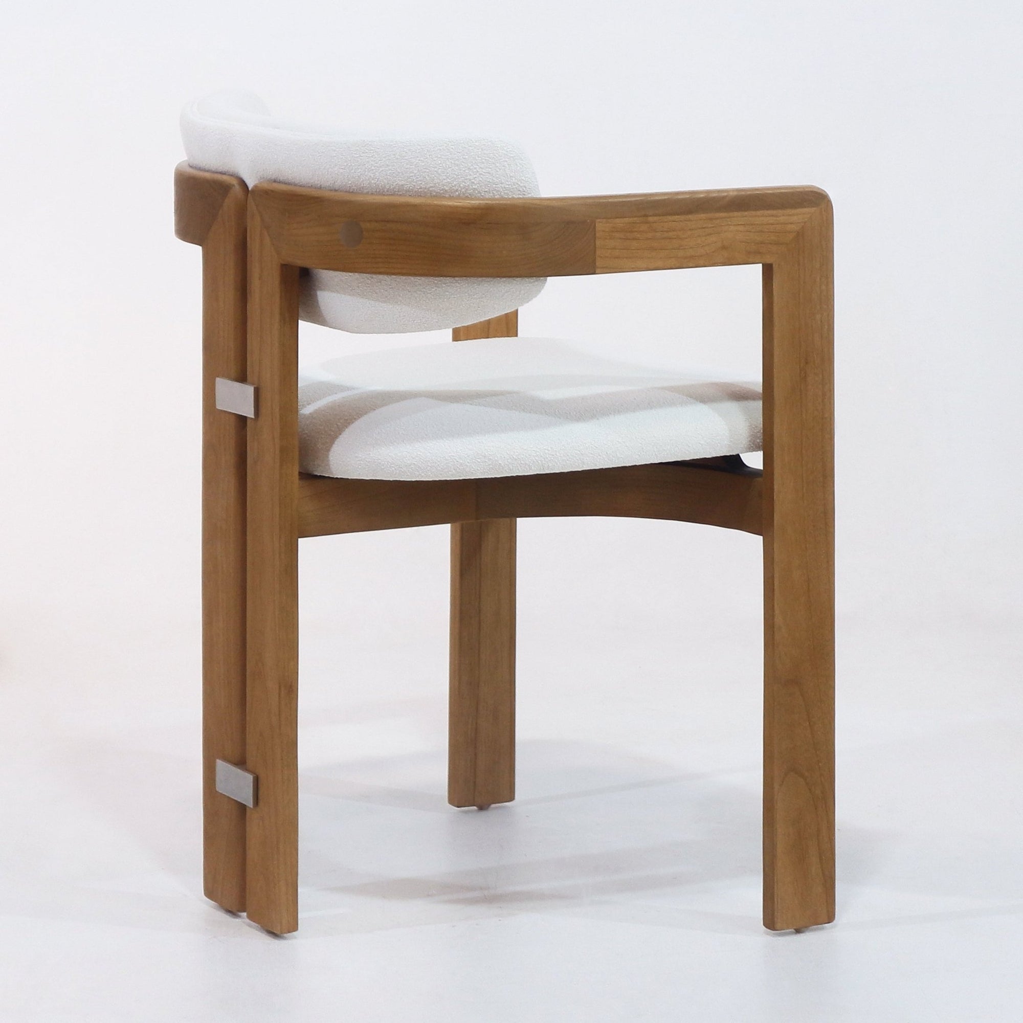 Pamplona Teak & Boucle Dining Chair - INTERIORTONIC