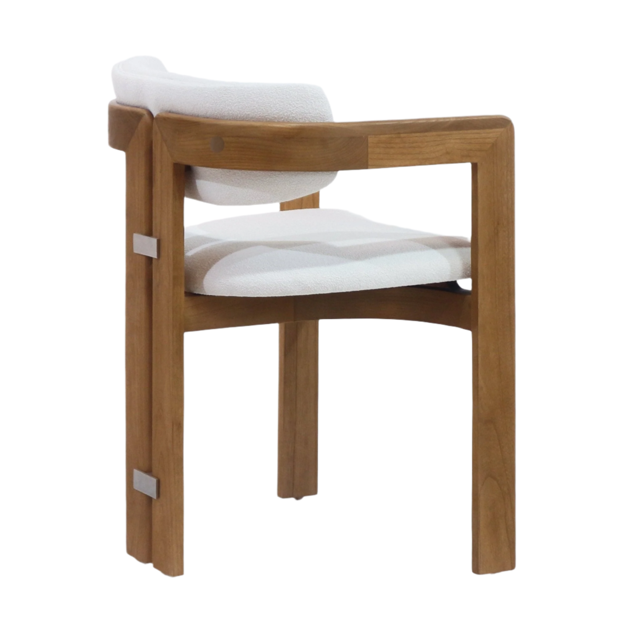 Pamplona Teak & Boucle Dining Chair - INTERIORTONIC