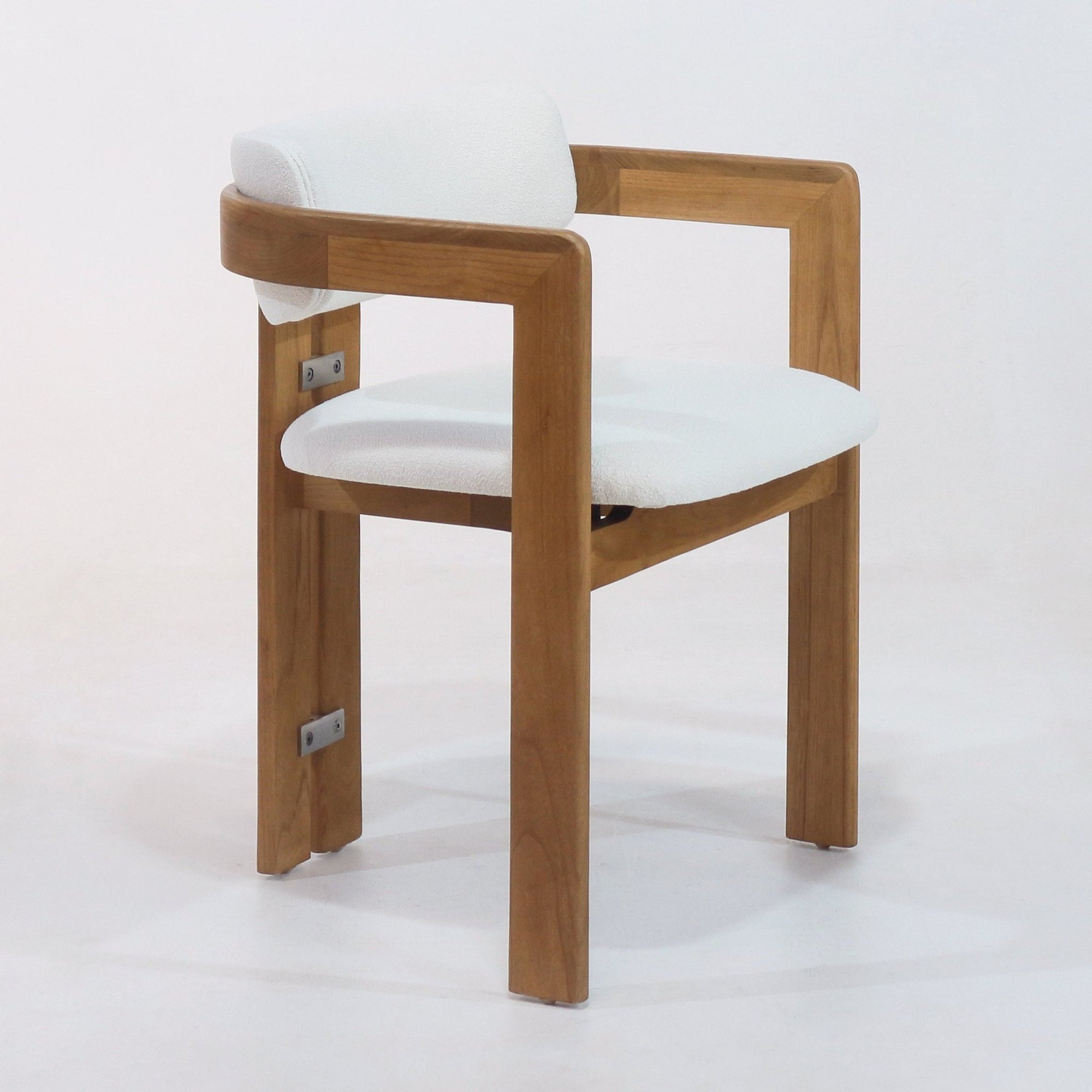 Pamplona Teak & Boucle Dining Chair - INTERIORTONIC