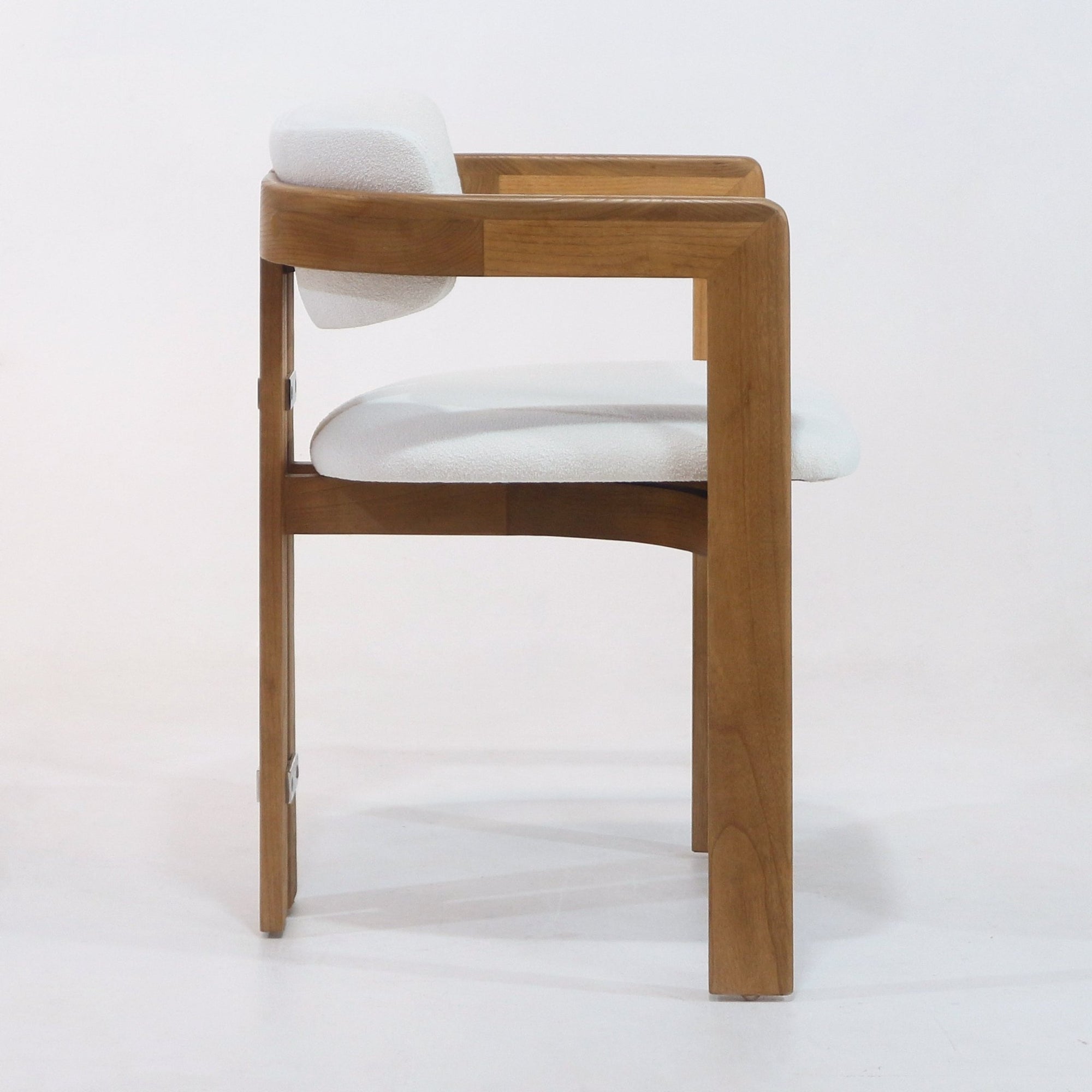 Pamplona Teak & Boucle Dining Chair - INTERIORTONIC