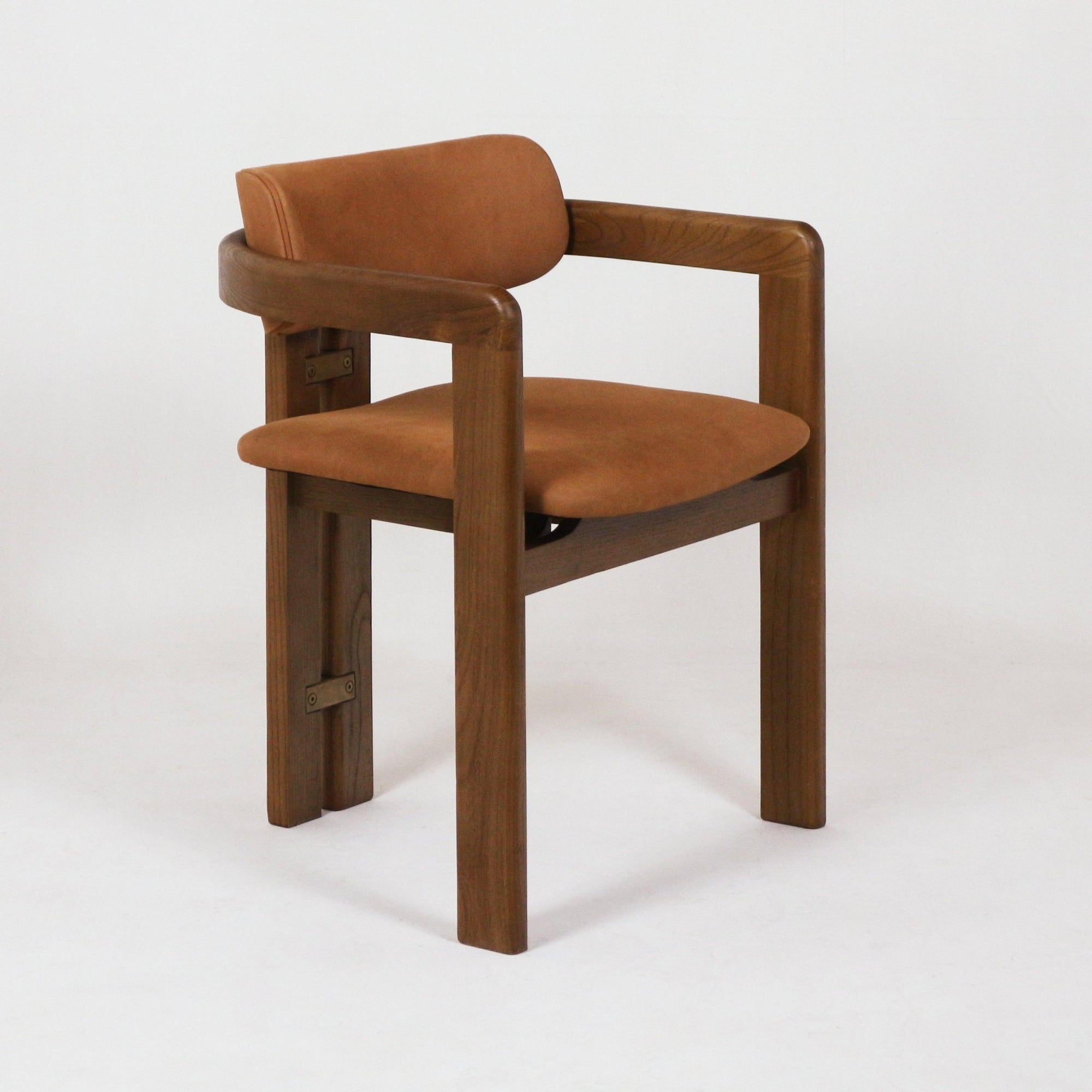 Pamplona Teak Dining Chair with Nubuck Leather - INTERIORTONIC