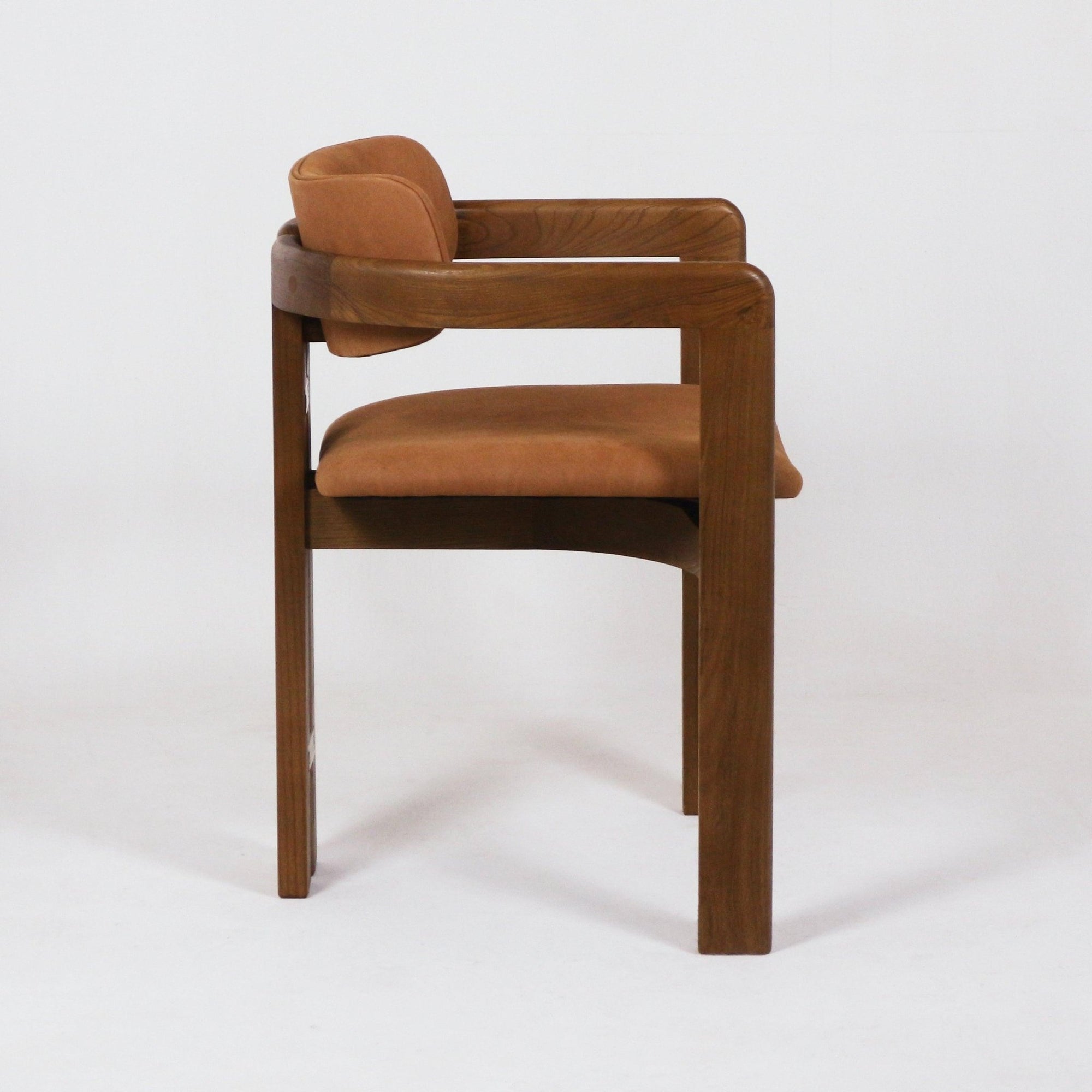 Pamplona Teak Dining Chair with Nubuck Leather - INTERIORTONIC