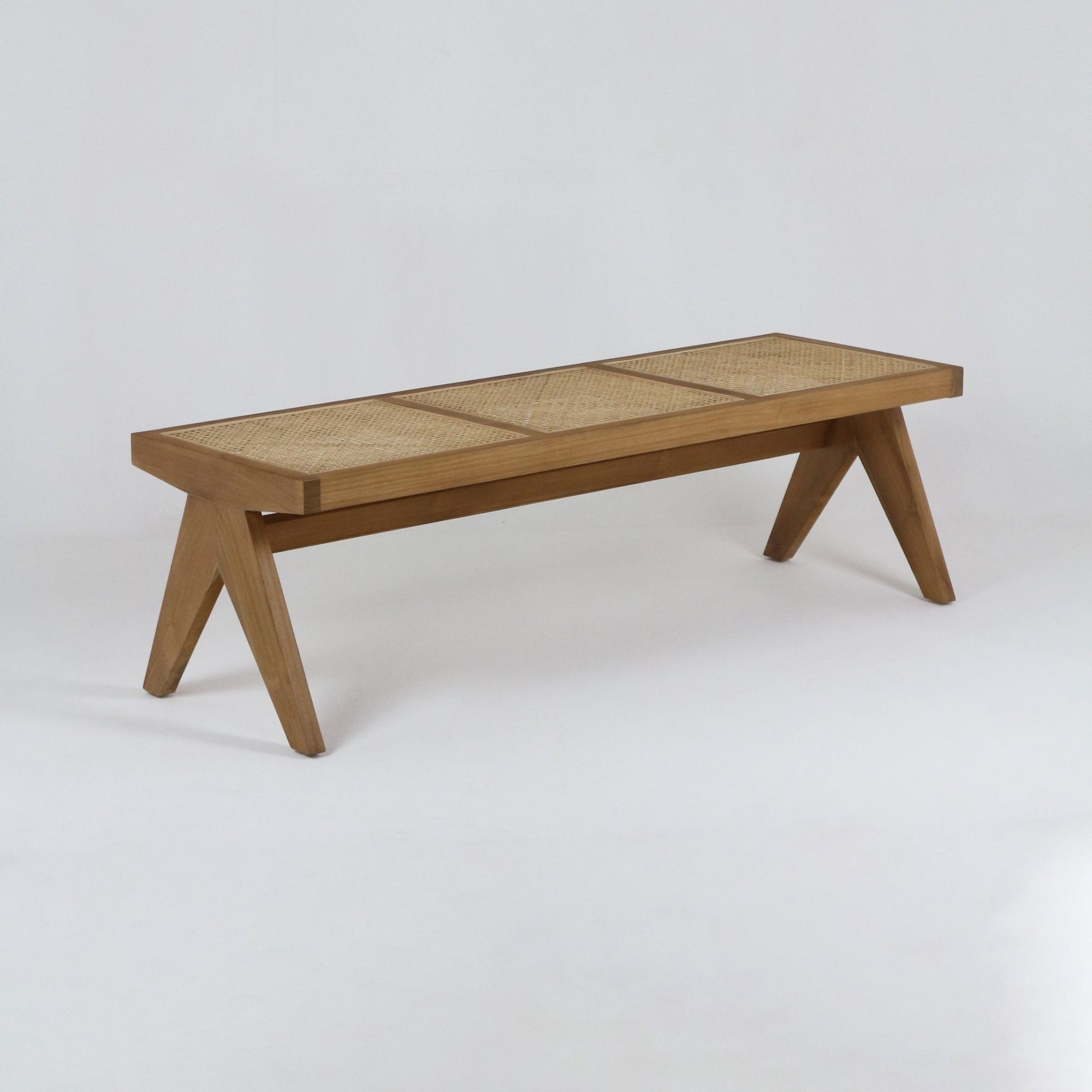 Pierre Jeanneret Cane Bench - INTERIORTONIC